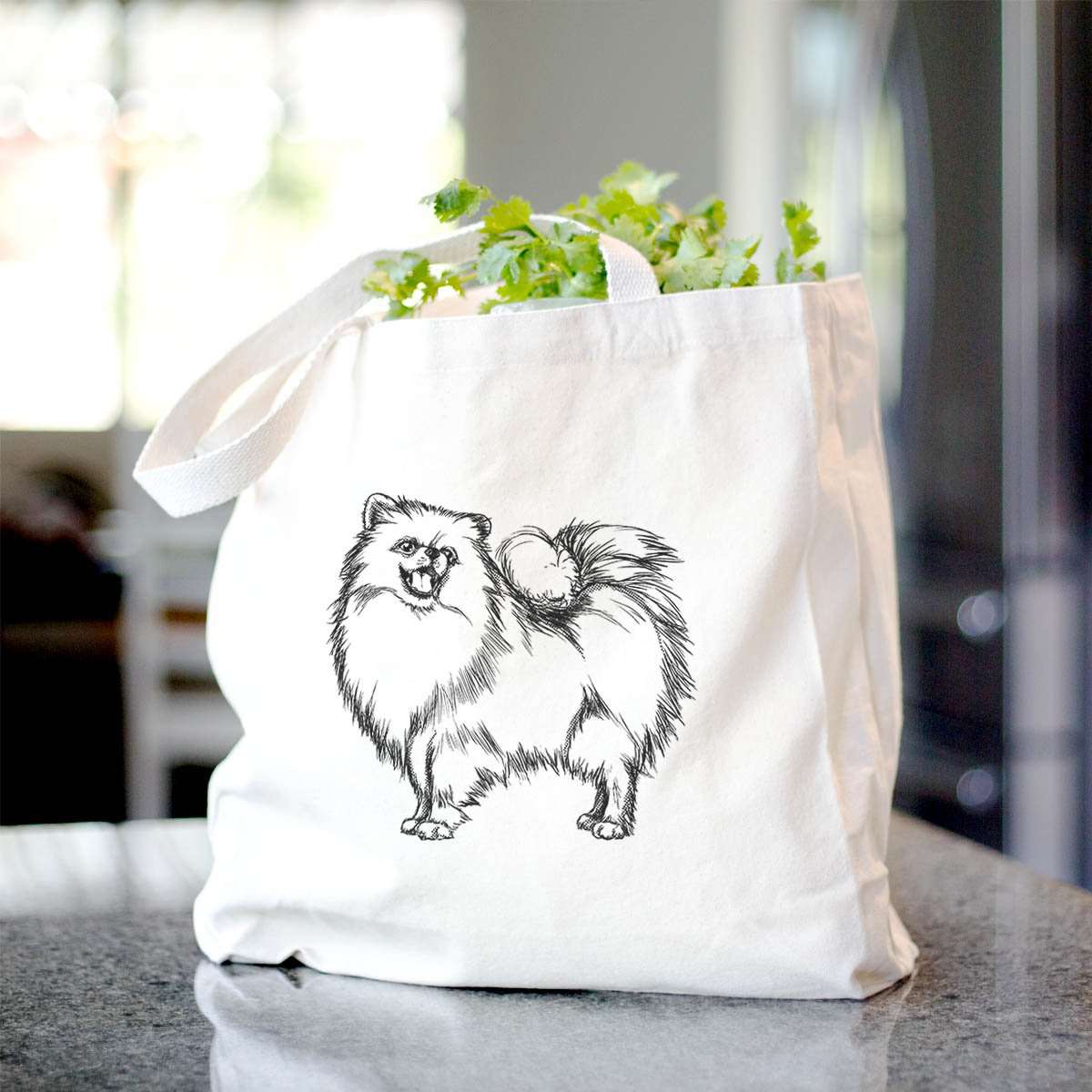 Halftone Pomeranian  - Tote Bag