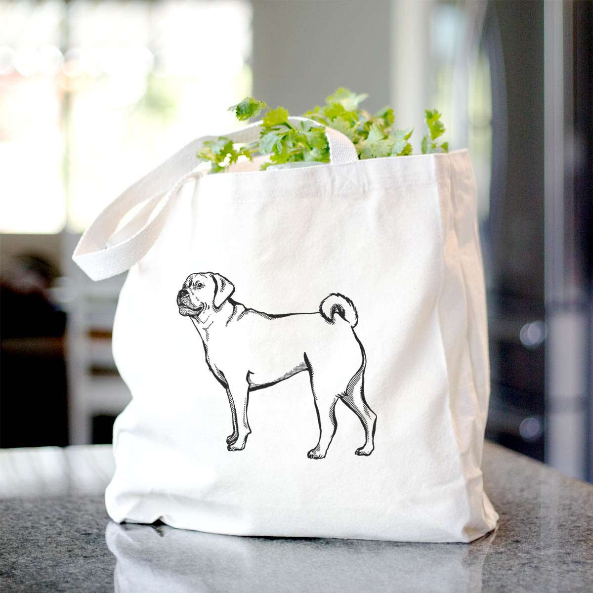 Halftone Puggle  - Tote Bag