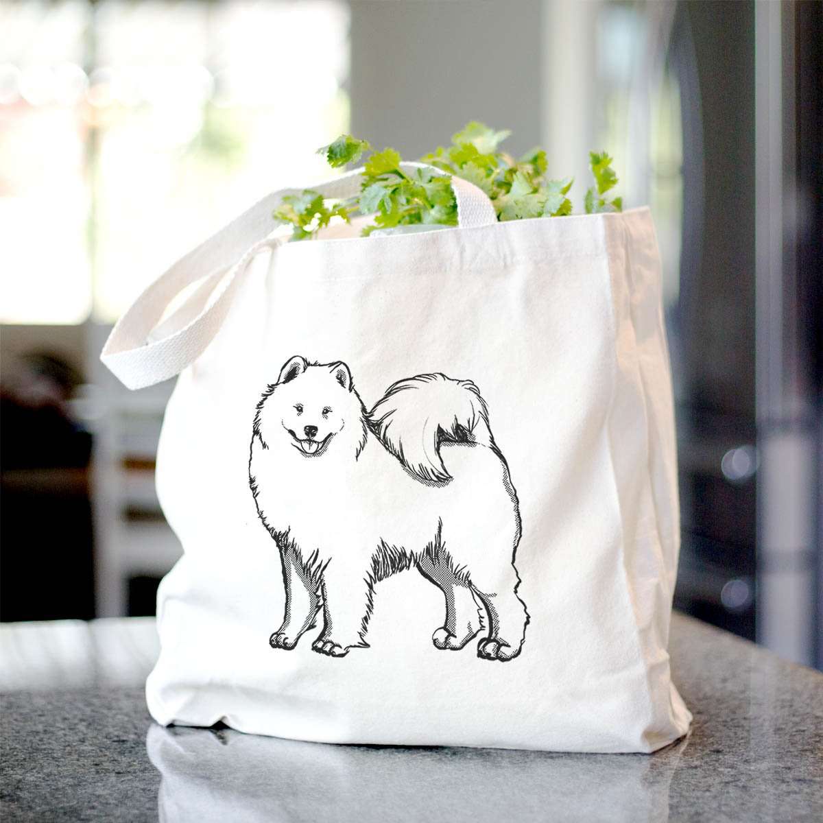 Halftone Samoyed  - Tote Bag