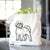 Halftone Shih Tzu Lion Cut  - Tote Bag