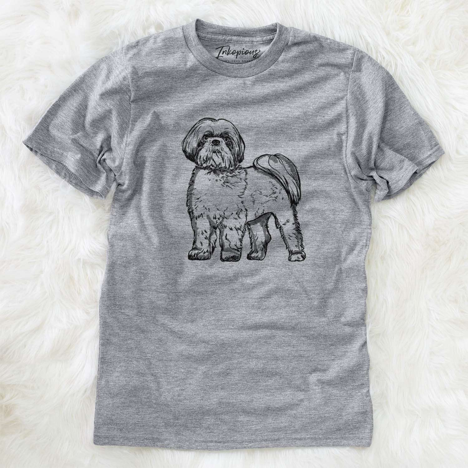 Halftone Shih Tzu Lion Cut  - Unisex Crewneck