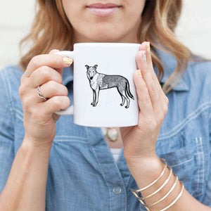 Halftone Smooth Collie  - Mug