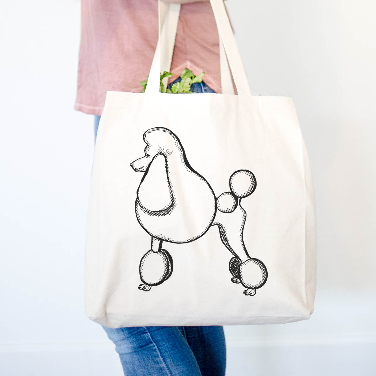 Halftone Standard Poodle  - Tote Bag