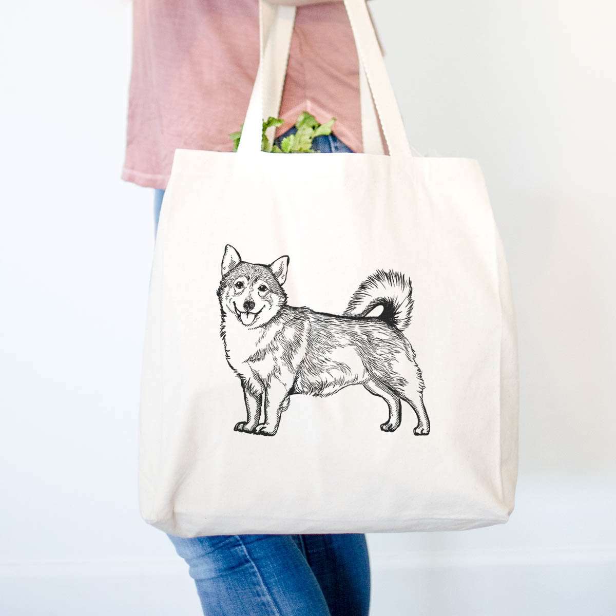 Halftone Swedish Vallhund  - Tote Bag