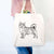 Halftone Swedish Vallhund  - Tote Bag