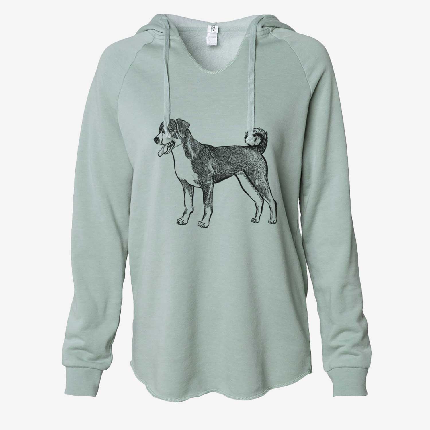 Halftone Appenzeller Sennenhunde - Cali Wave Hooded Sweatshirt