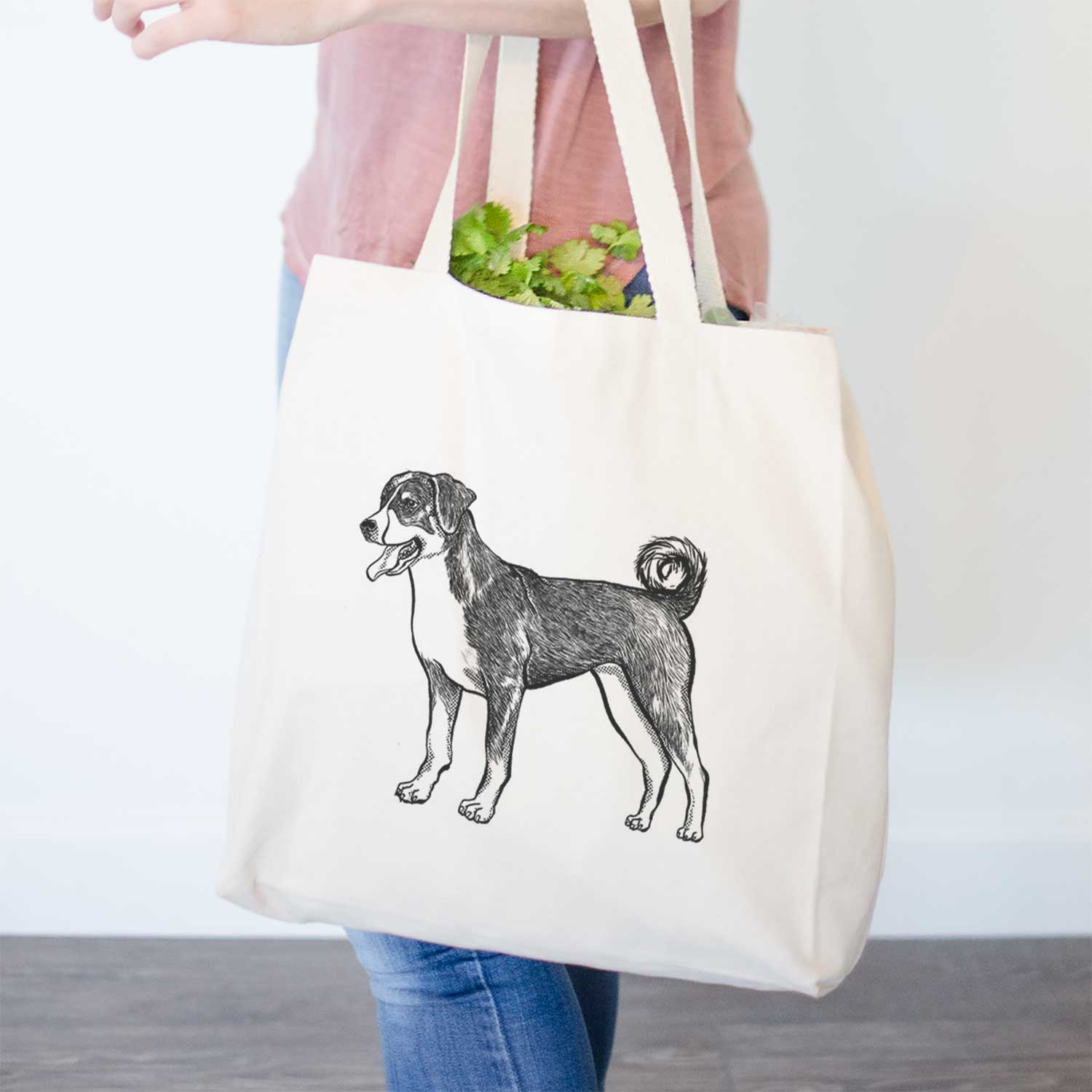 Halftone Appenzeller Sennenhunde - Tote Bag