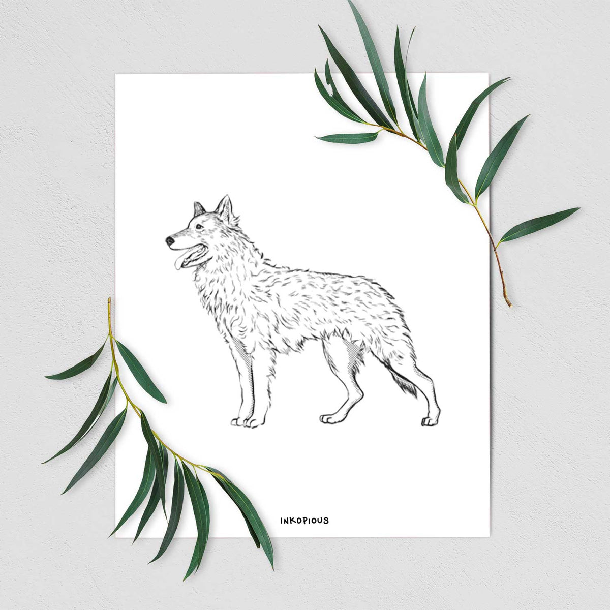 Halftone Mudi Art Print