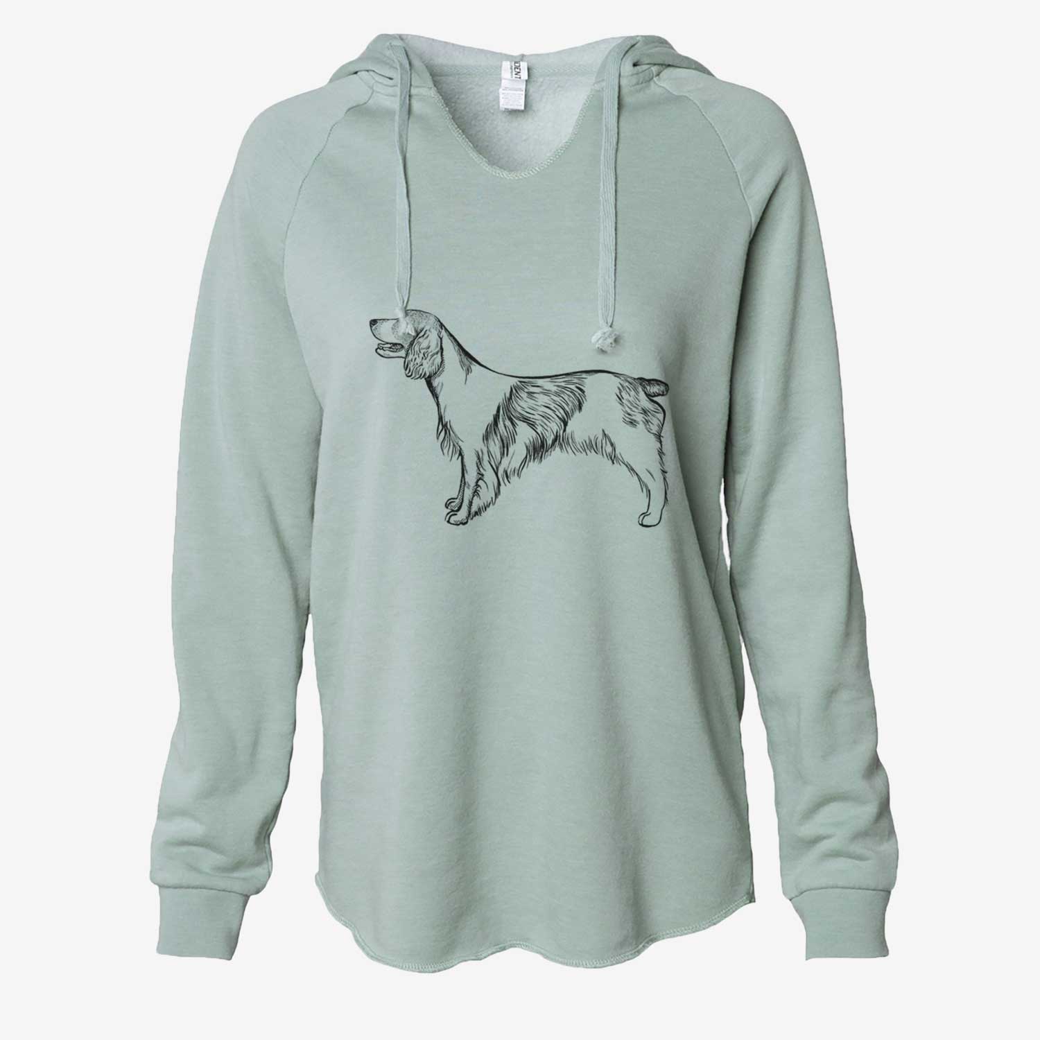 Halftone Welsh Springer Spaniel - Cali Wave Hooded Sweatshirt