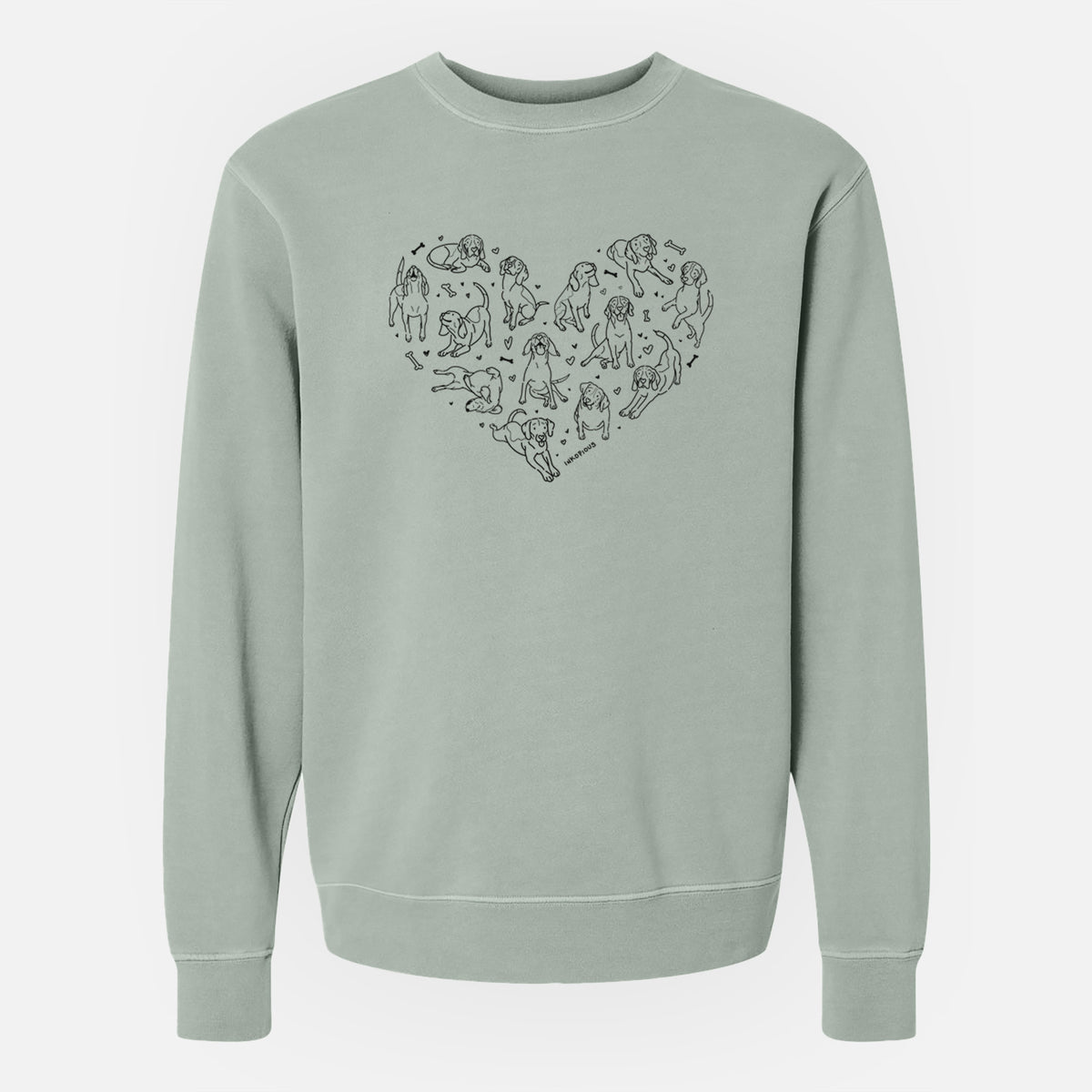 Heart Full of Beagles - Unisex Pigment Dyed Crew Sweatshirt