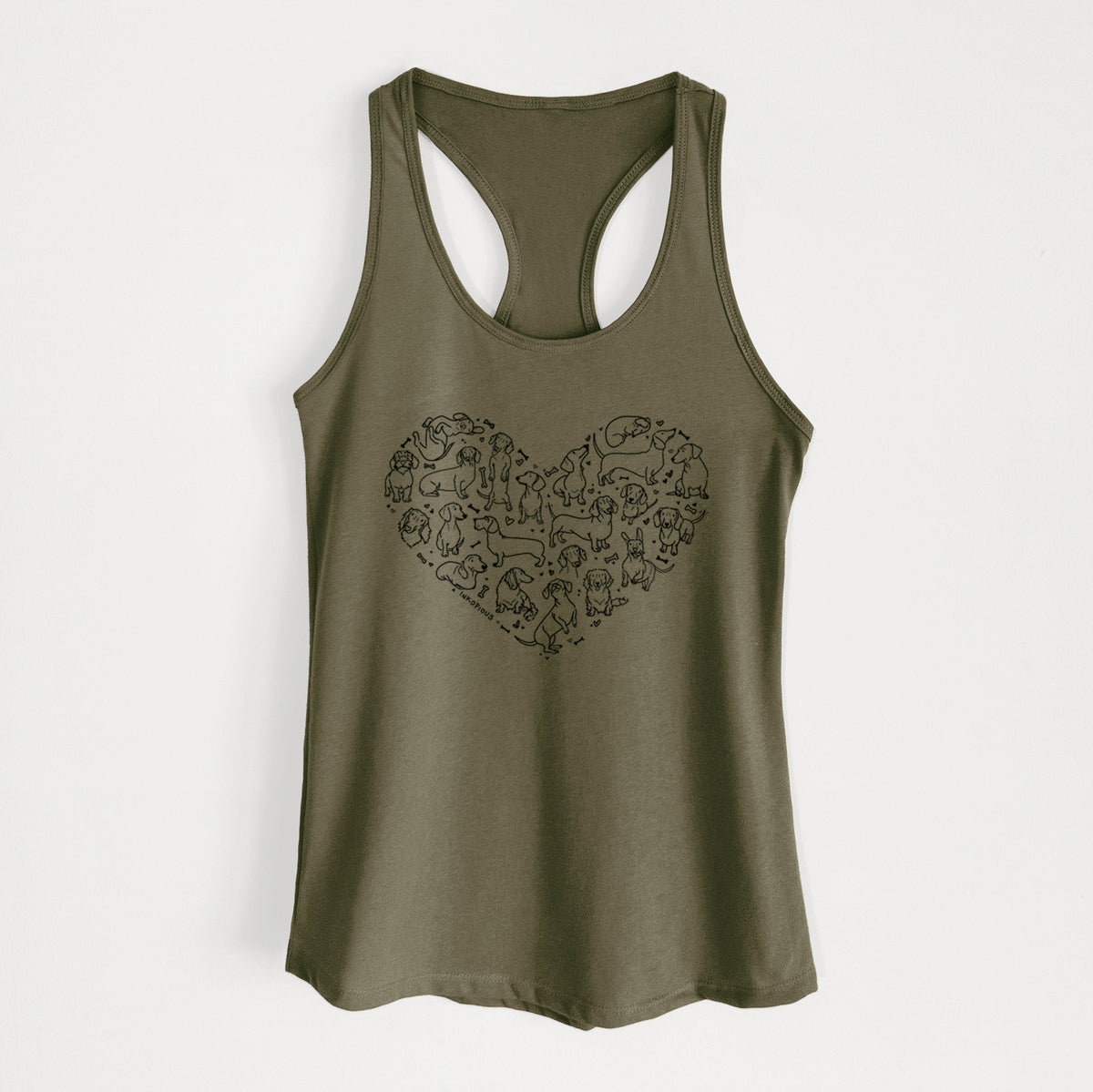 Heart Full of Dachshunds - Women's Racerback Tanktop