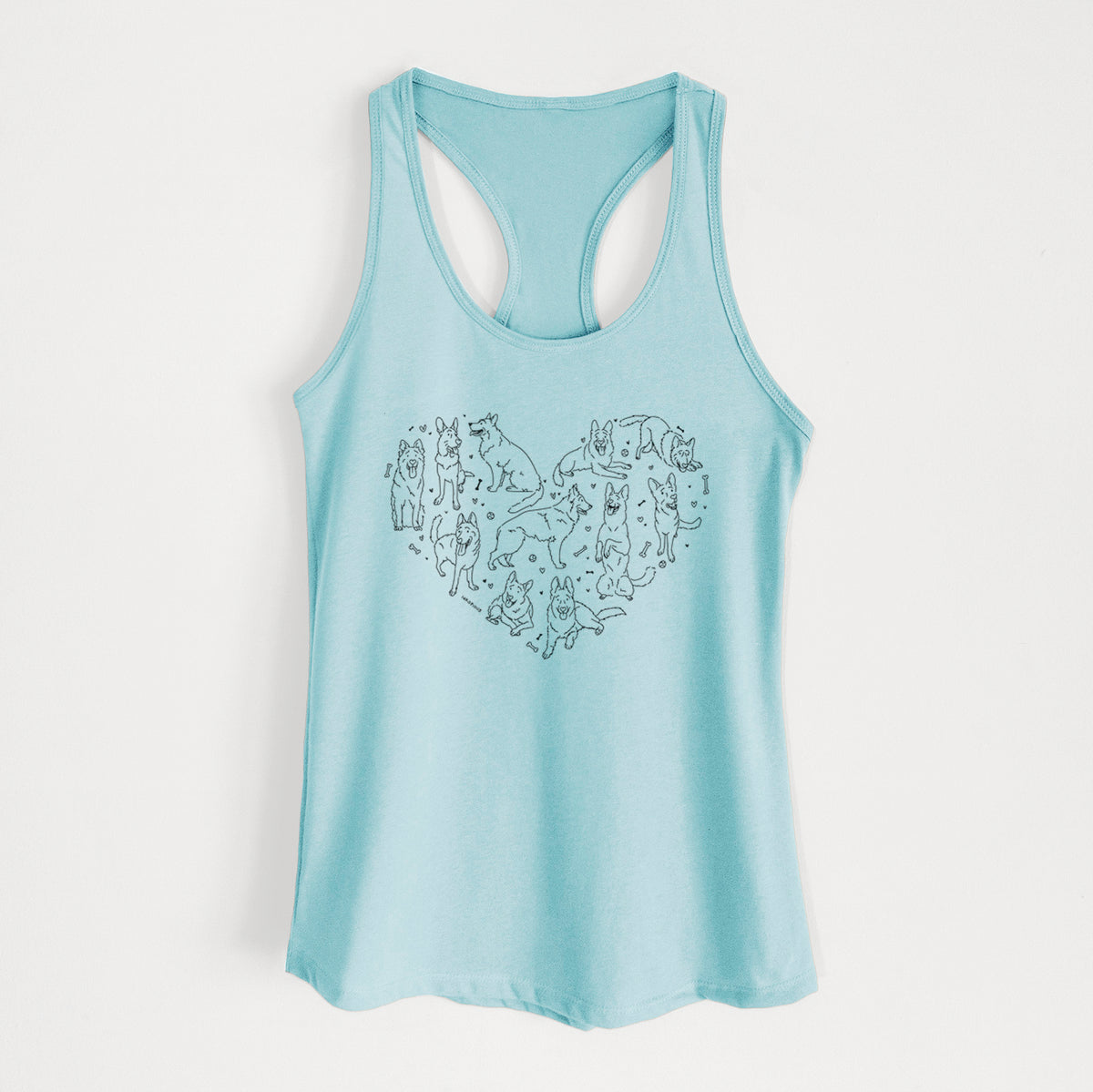 Heart Full of German Shepherds - Women's Racerback Tanktop