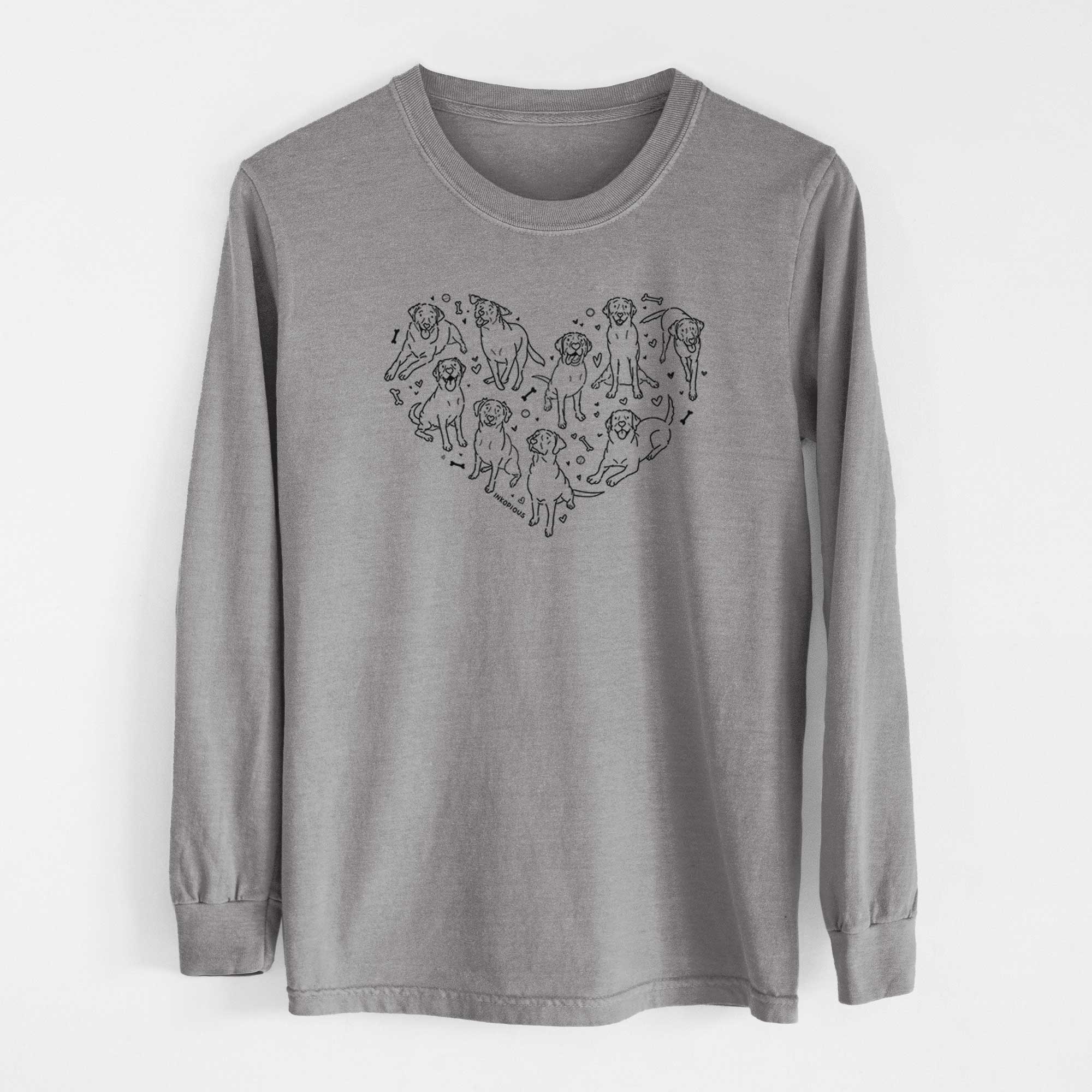 Heart Full of Labradors - Heavyweight 100% Cotton Long Sleeve