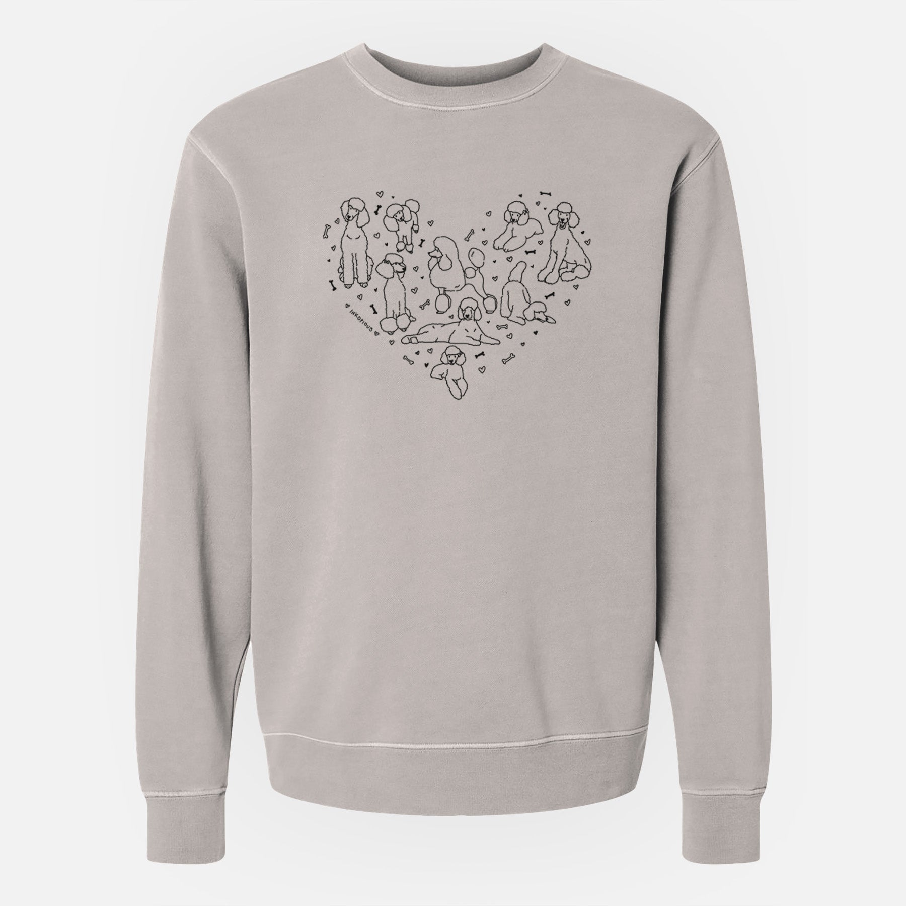 Heart Full of Poodles - Unisex Pigment Dyed Crew Sweatshirt