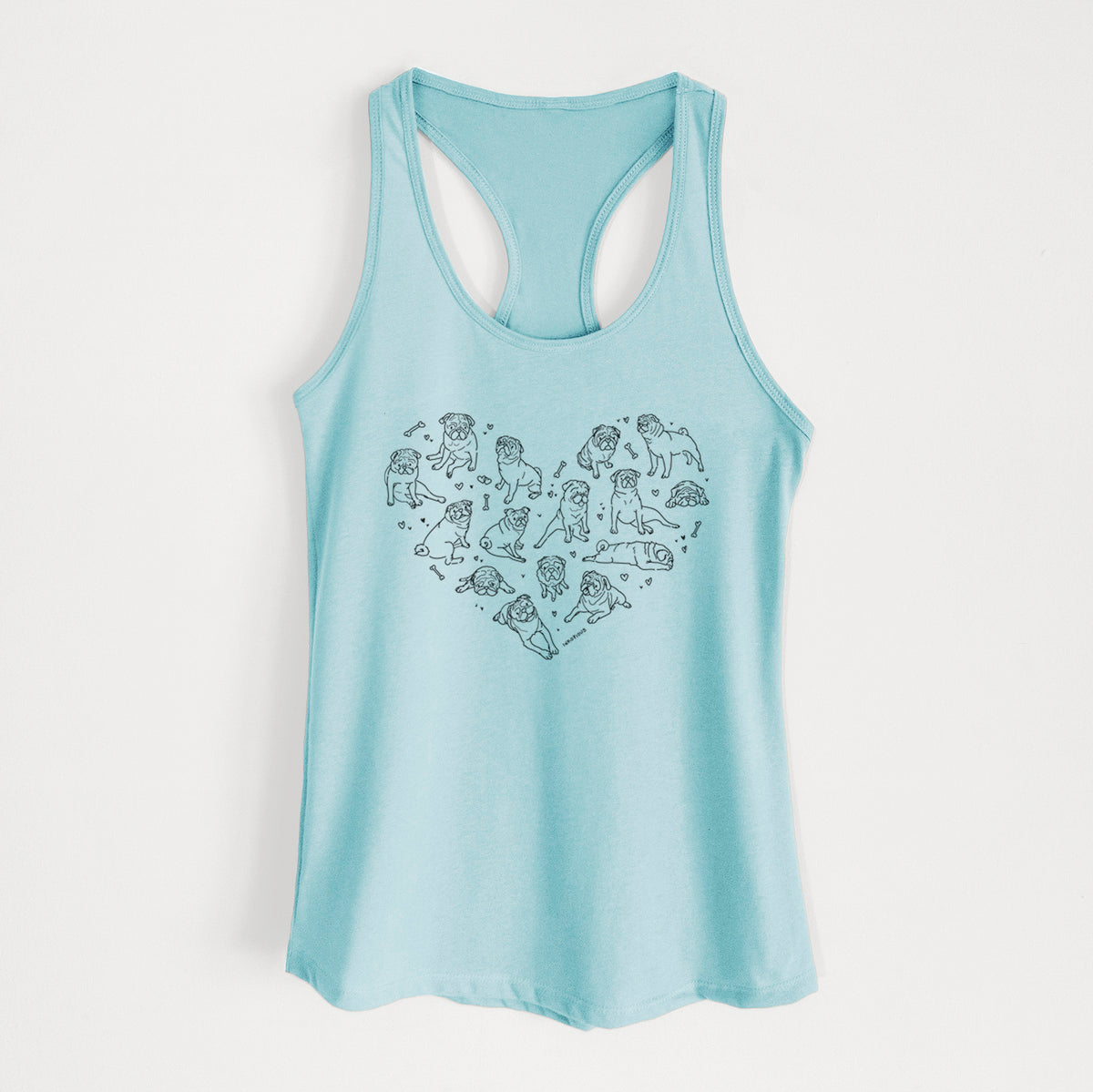 Heart Full of Pugs - Women's Racerback Tanktop