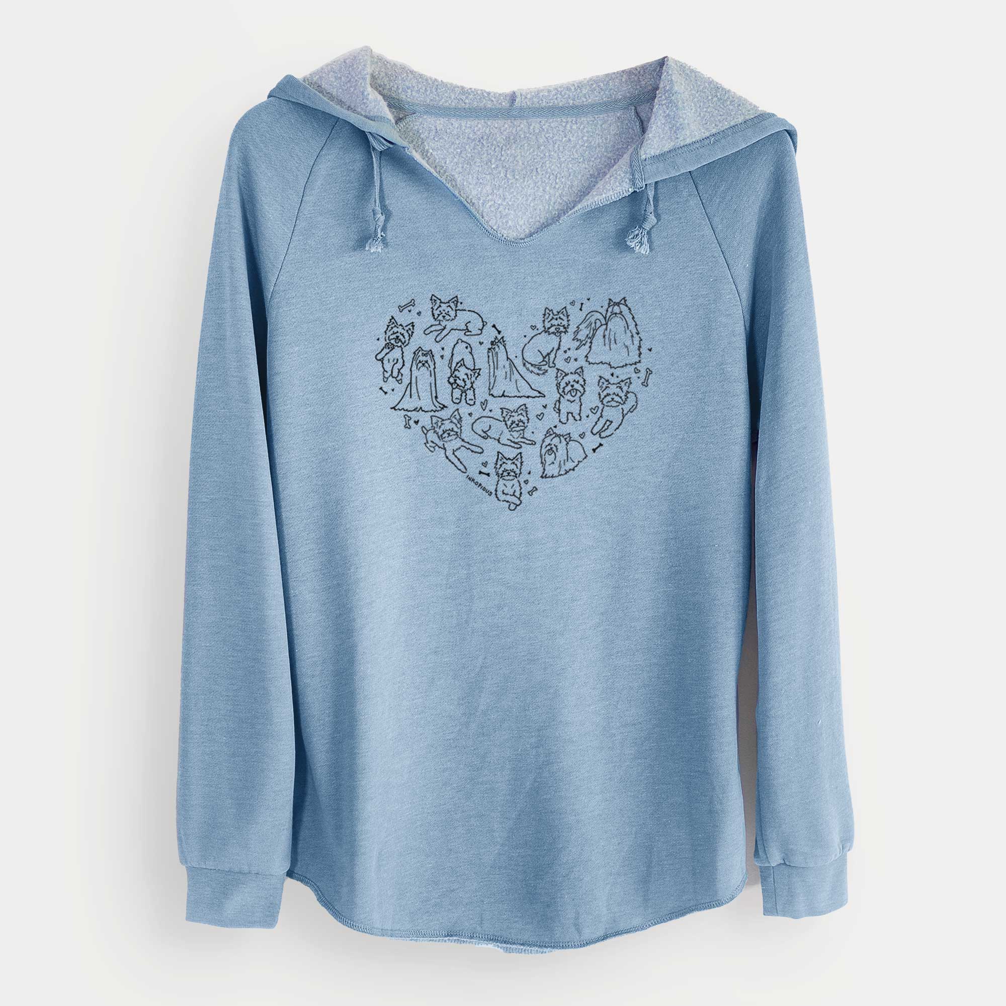 Heart Full of Yorkshire Terriers - Cali Wave Hooded Sweatshirt