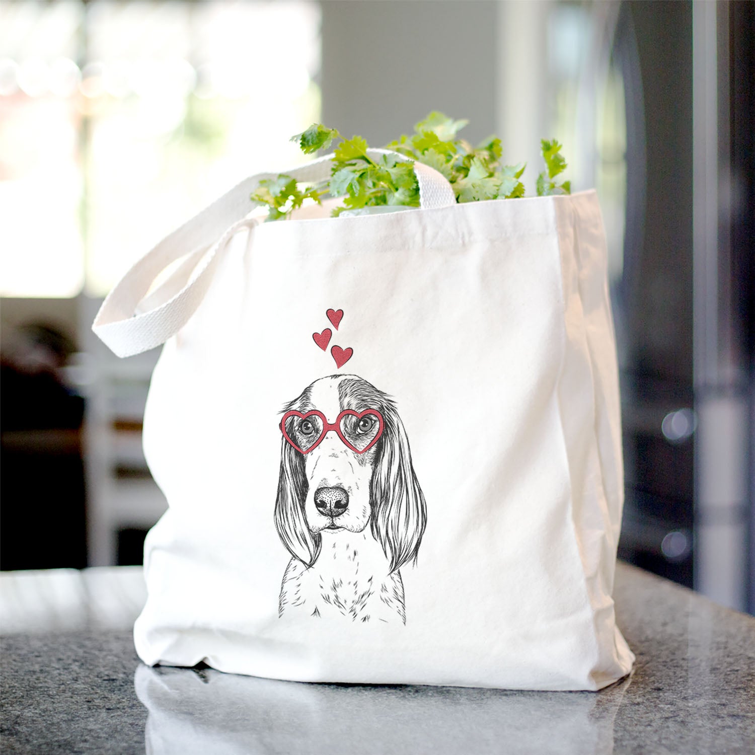 Aline the Irish Red and White Setter - Tote Bag