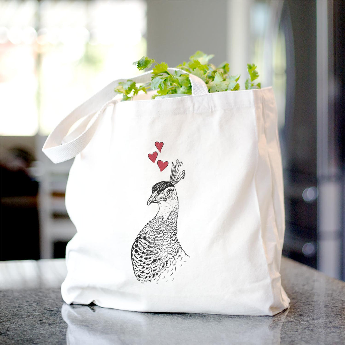 Dee the Peahen - Tote Bag