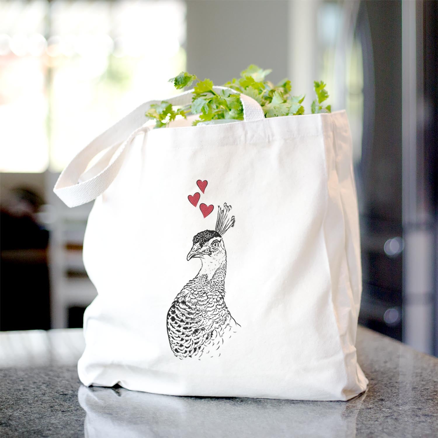 Dee the Peahen - Tote Bag