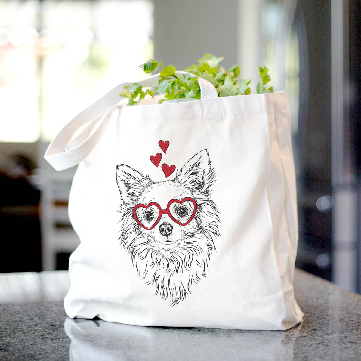 Emma the Longhaired Chihuahua - Tote Bag