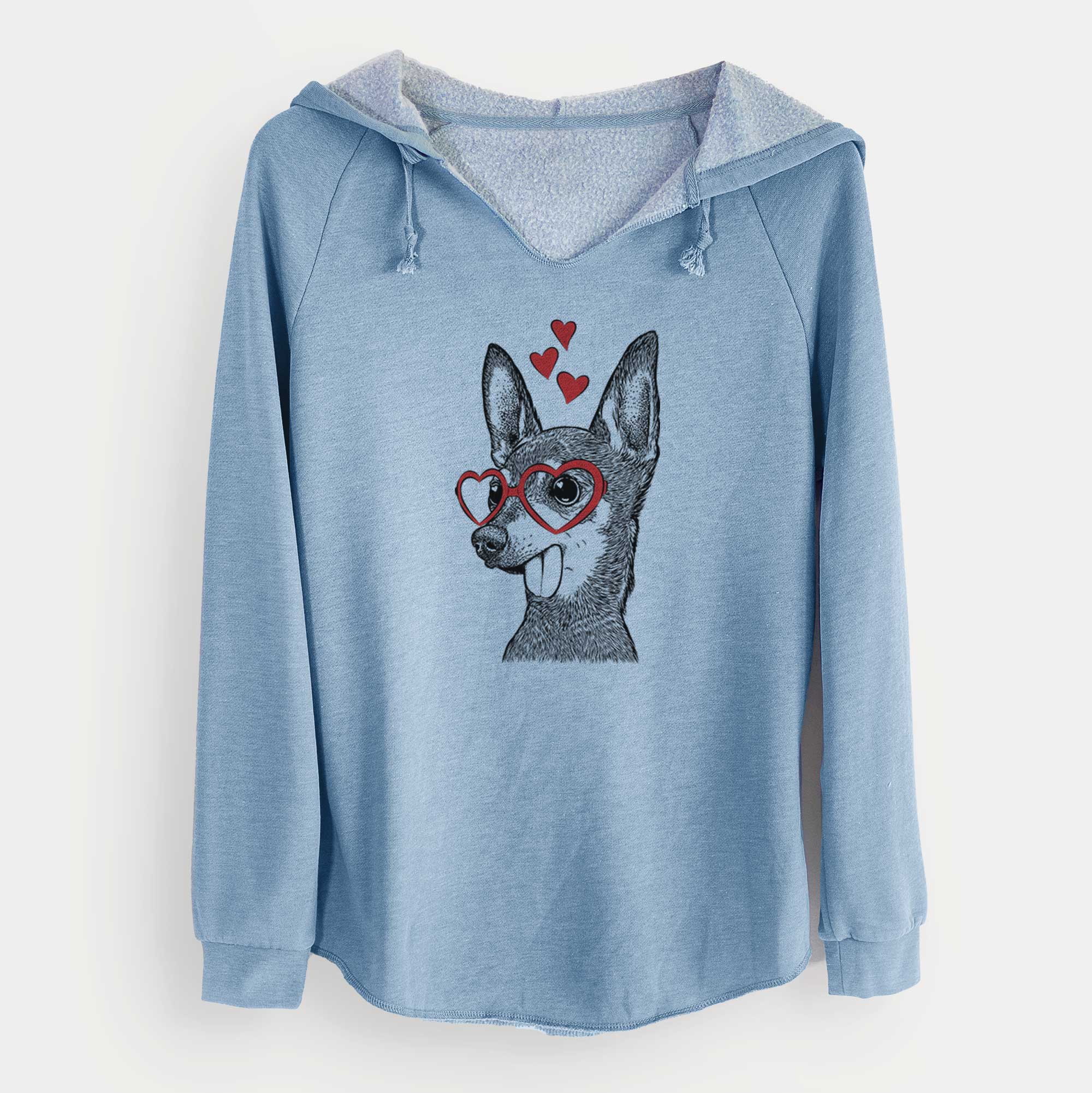 Valentine Aaron the Chihuahua - Cali Wave Hooded Sweatshirt