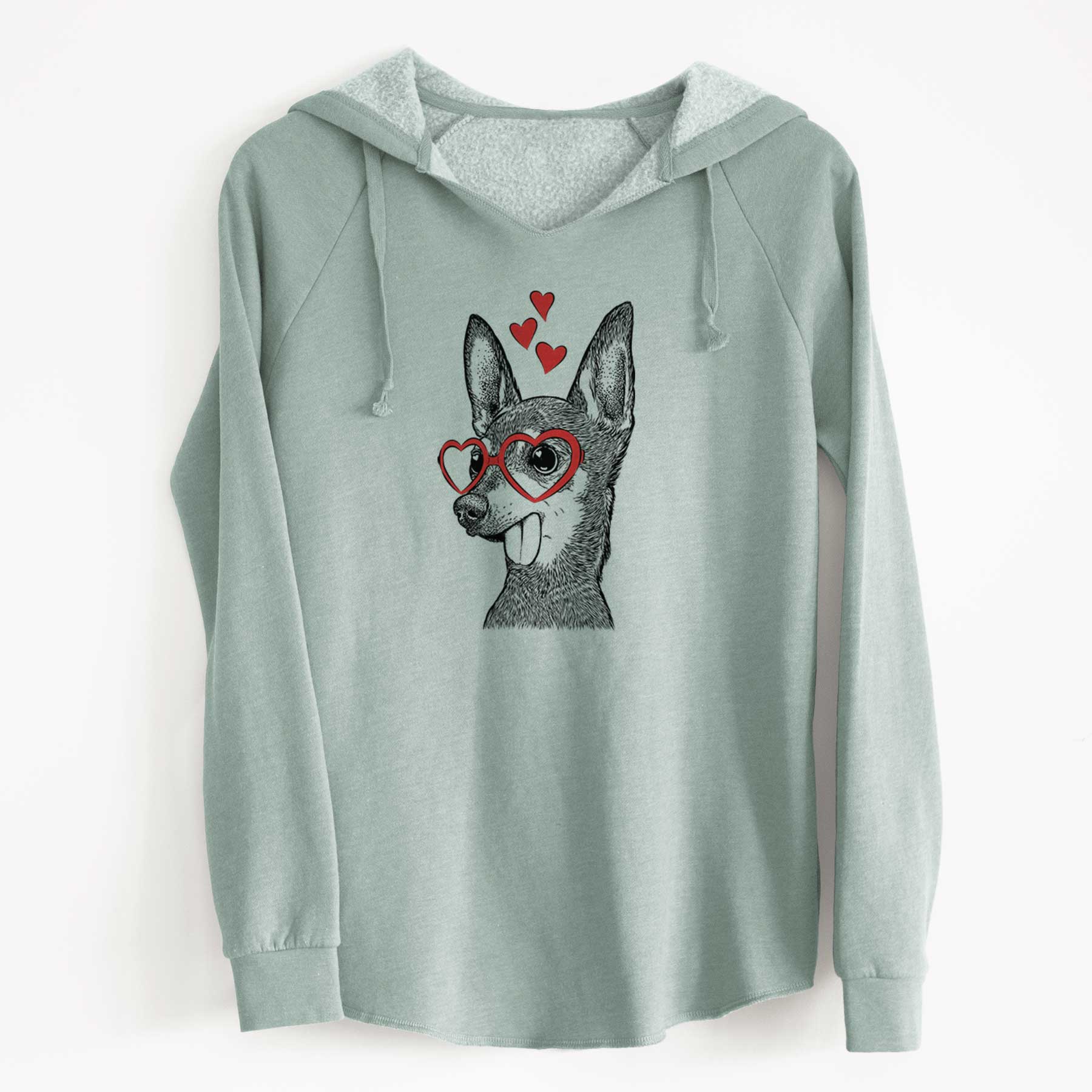 Valentine Aaron the Chihuahua - Cali Wave Hooded Sweatshirt