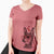 Valentine Aaron the Chihuahua - Women's V-neck Shirt