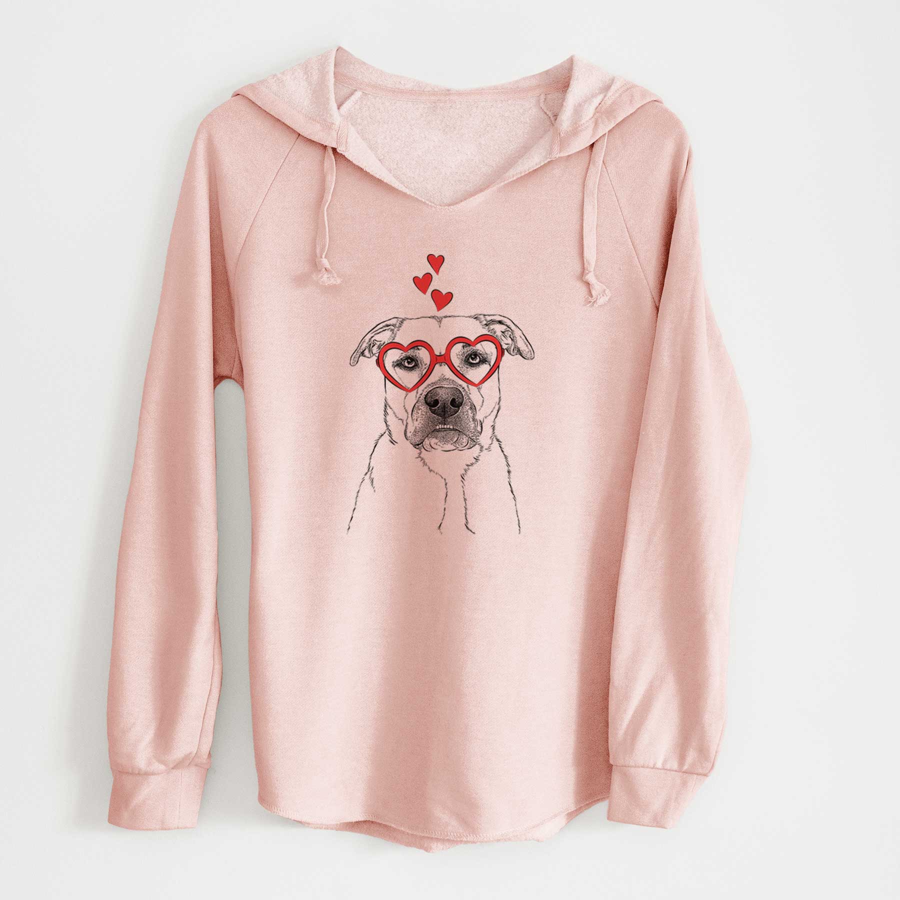 Valentine Abby the Boxer Beagle Mix - Cali Wave Hooded Sweatshirt