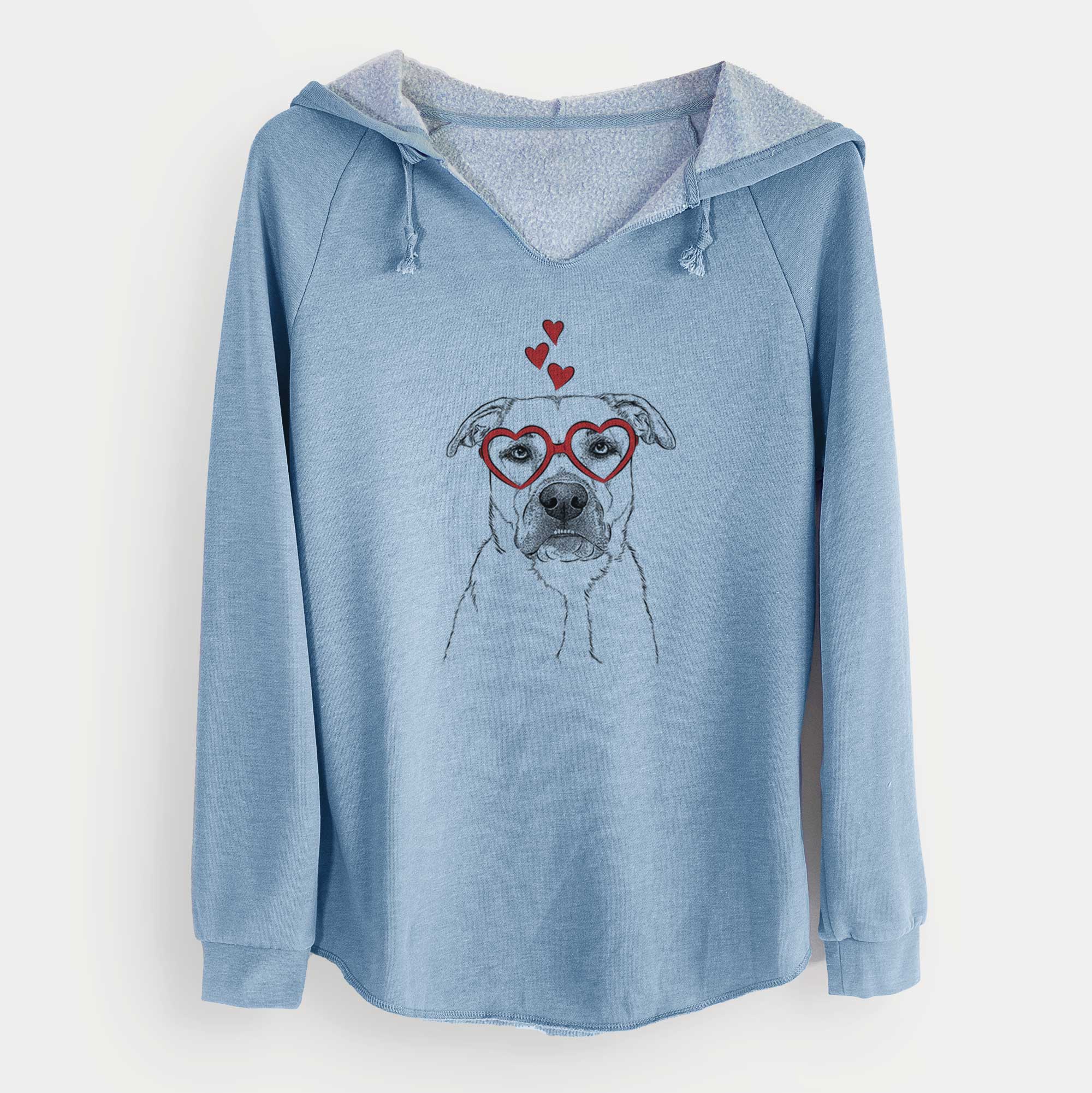 Valentine Abby the Boxer Beagle Mix - Cali Wave Hooded Sweatshirt