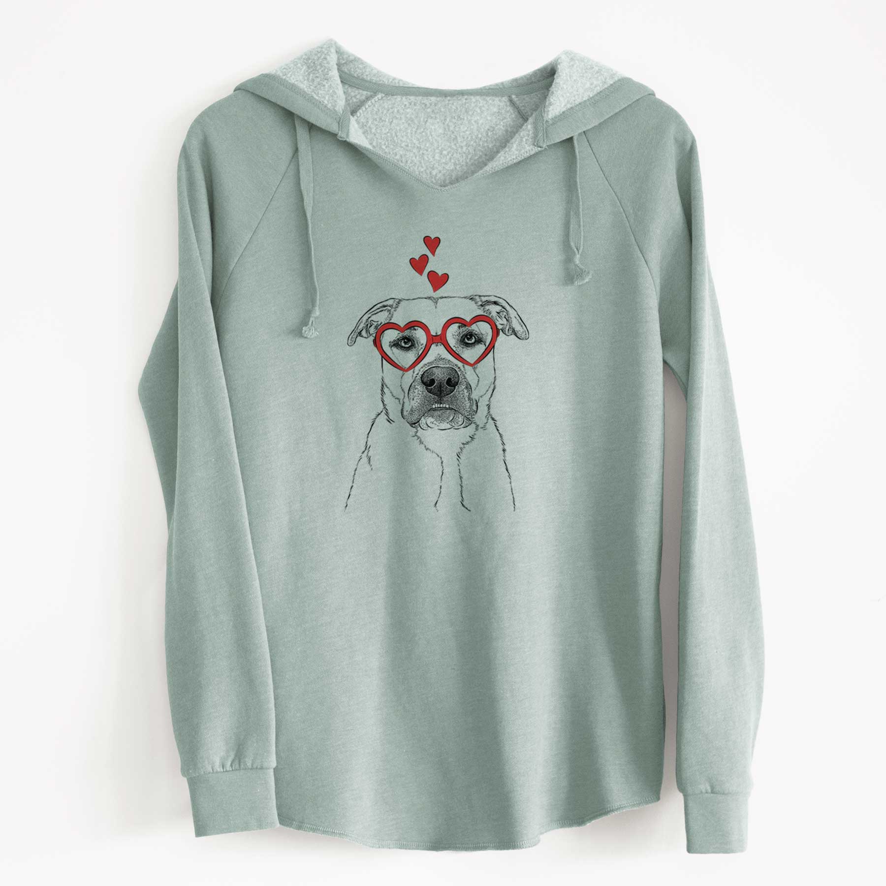 Valentine Abby the Boxer Beagle Mix - Cali Wave Hooded Sweatshirt