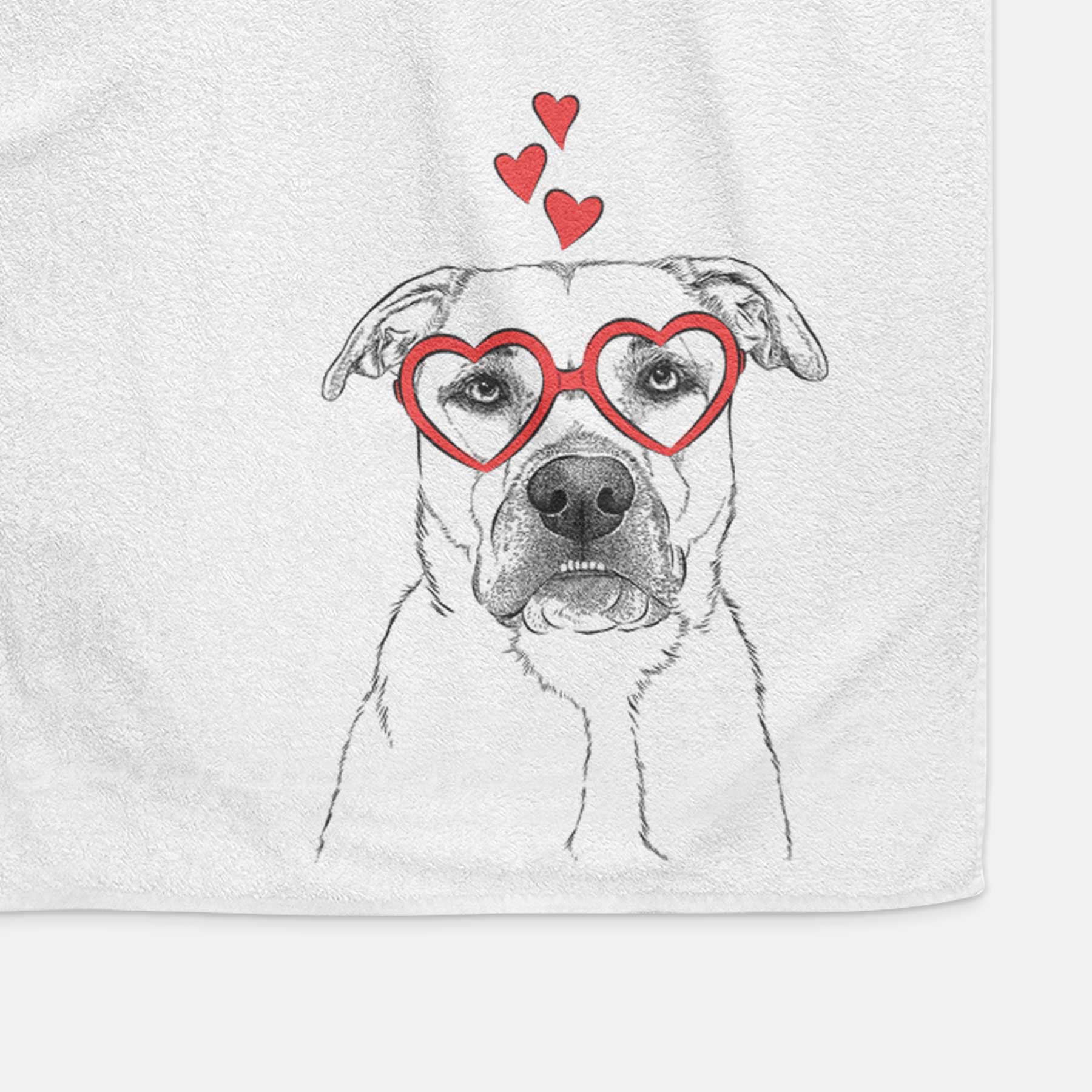 Abby the Boxer Beagle Mix Decorative Hand Towel