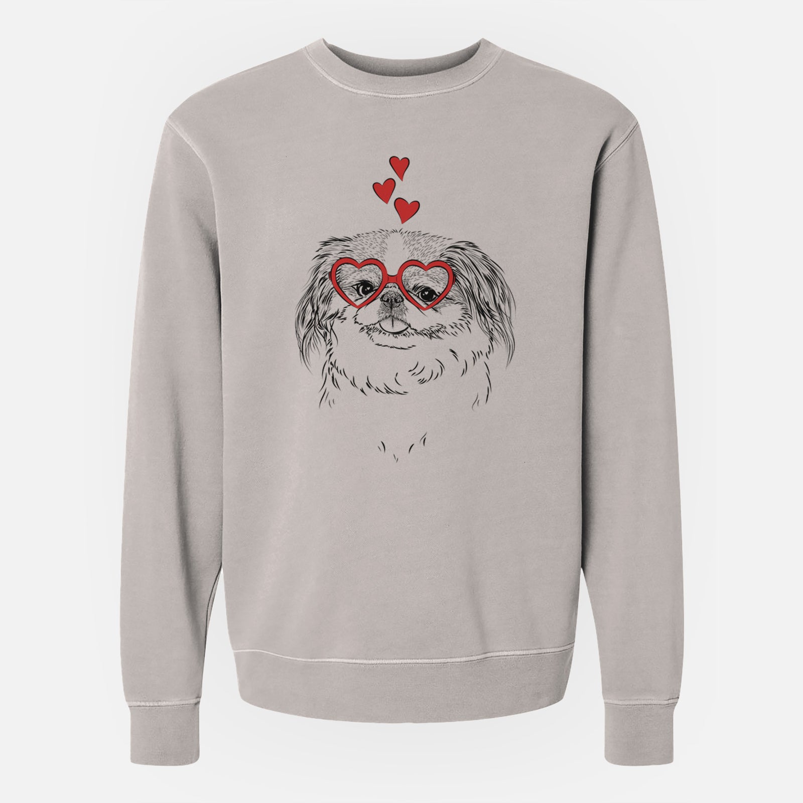 Valentine Abra Bean the Pekingese - Unisex Pigment Dyed Crew Sweatshirt