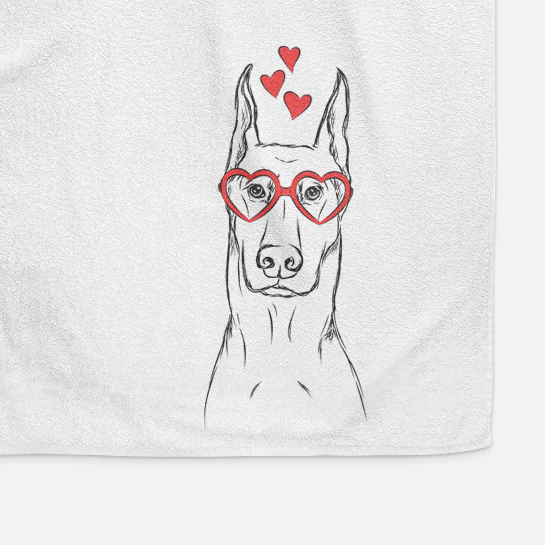 Ace the Doberman Pinscher Decorative Hand Towel