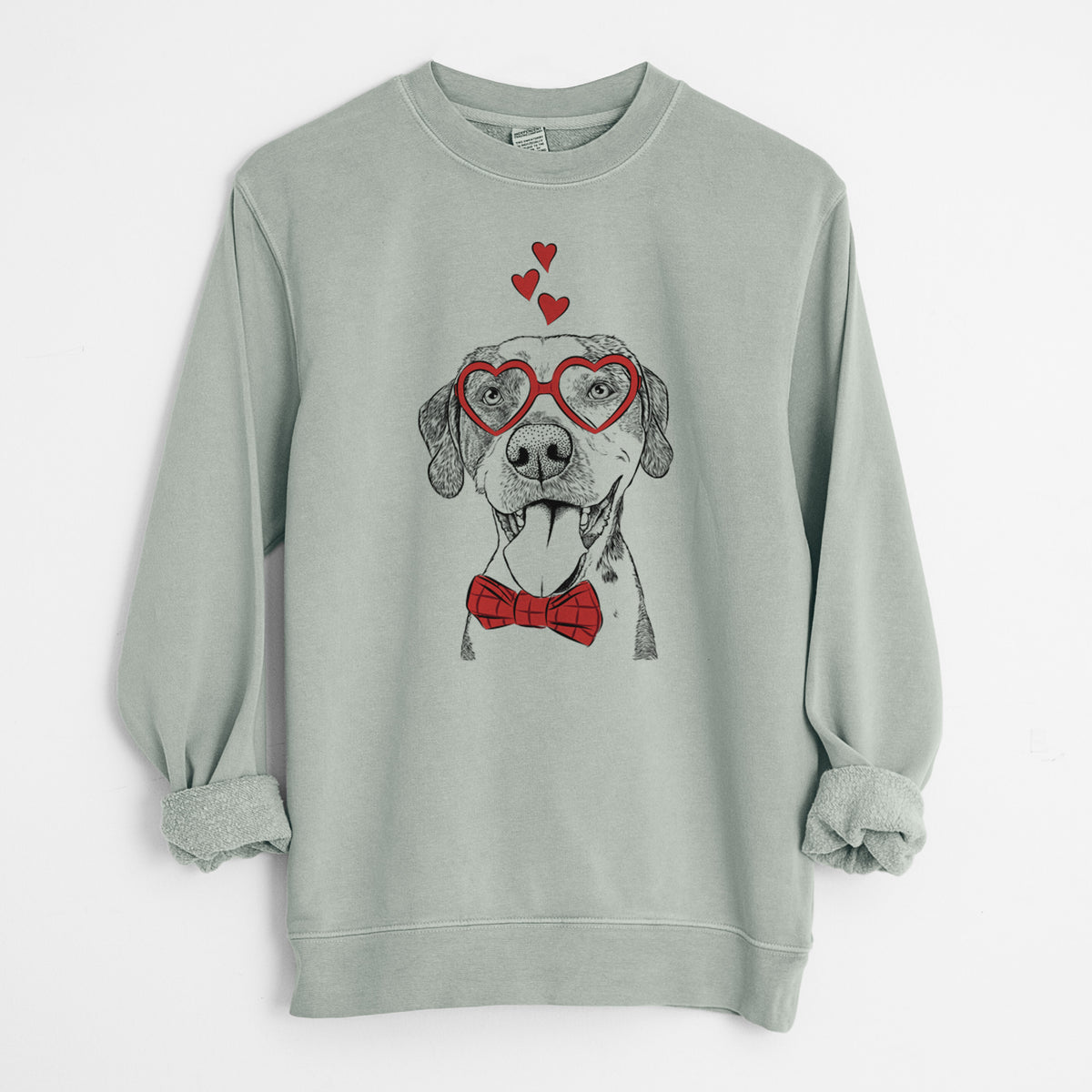 Valentine Ace Boogie the Mixed Breed - Unisex Pigment Dyed Crew Sweatshirt