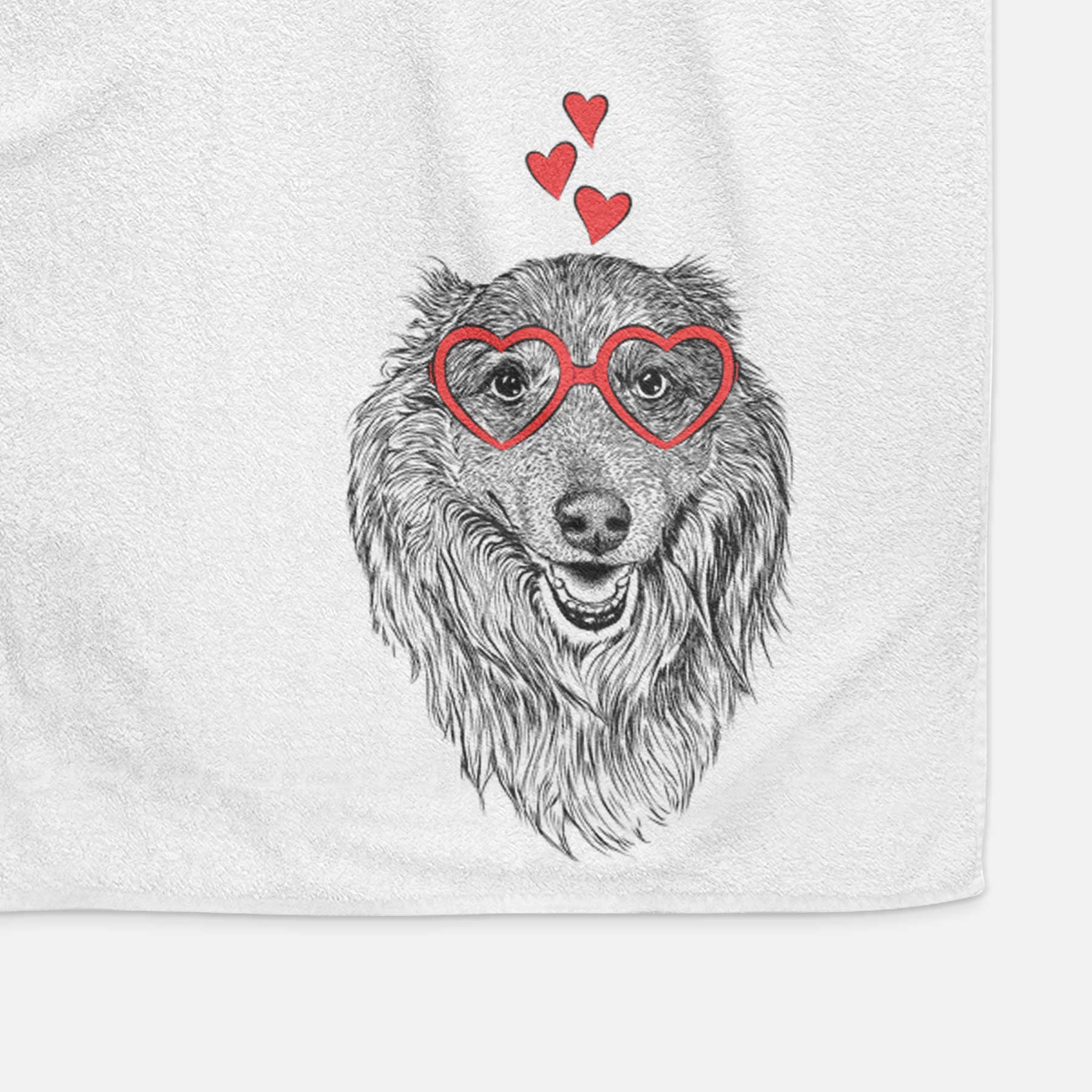 Addie the Collie Mix Decorative Hand Towel