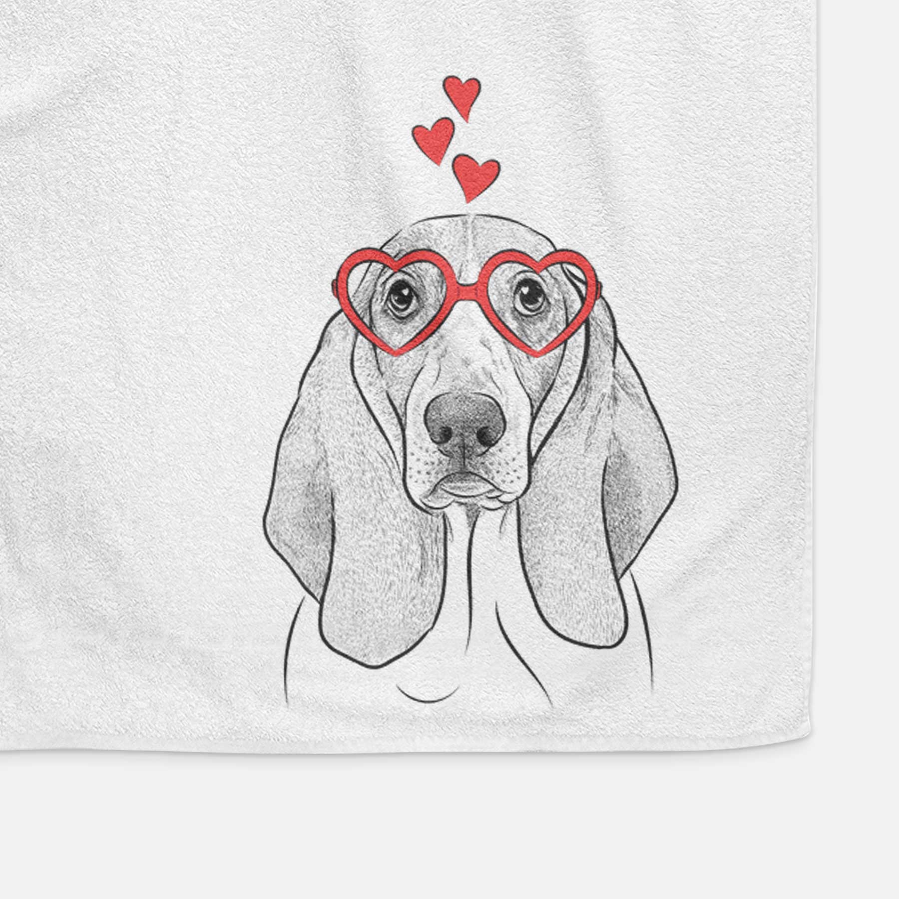 Addison the Basset Hound Decorative Hand Towel