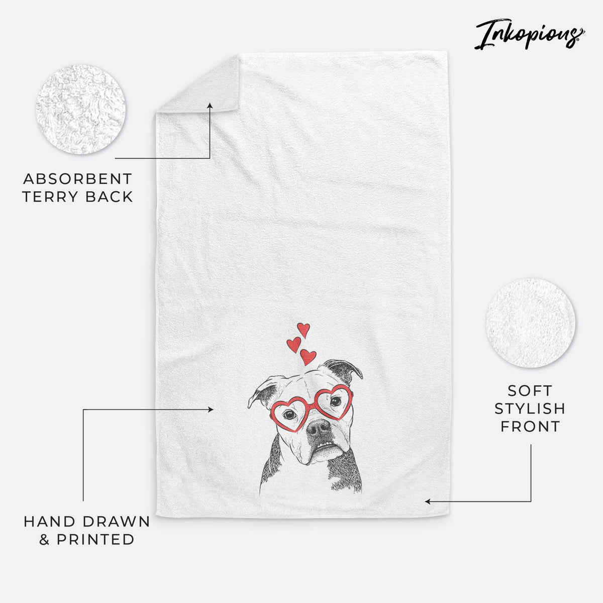 Aggy the Olde English Bulldogge Decorative Hand Towel