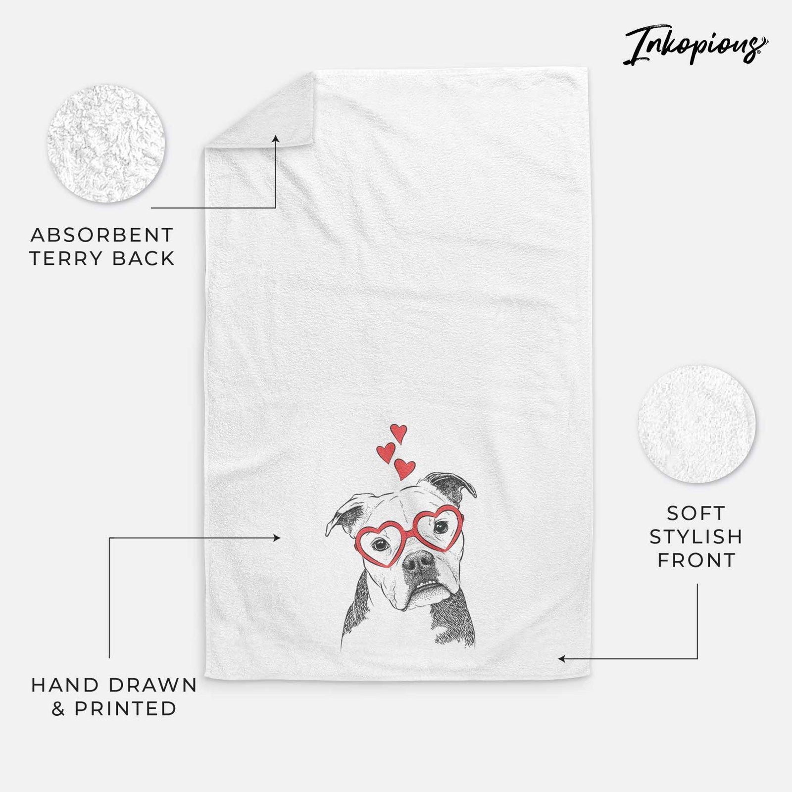 Aggy the Olde English Bulldogge Decorative Hand Towel