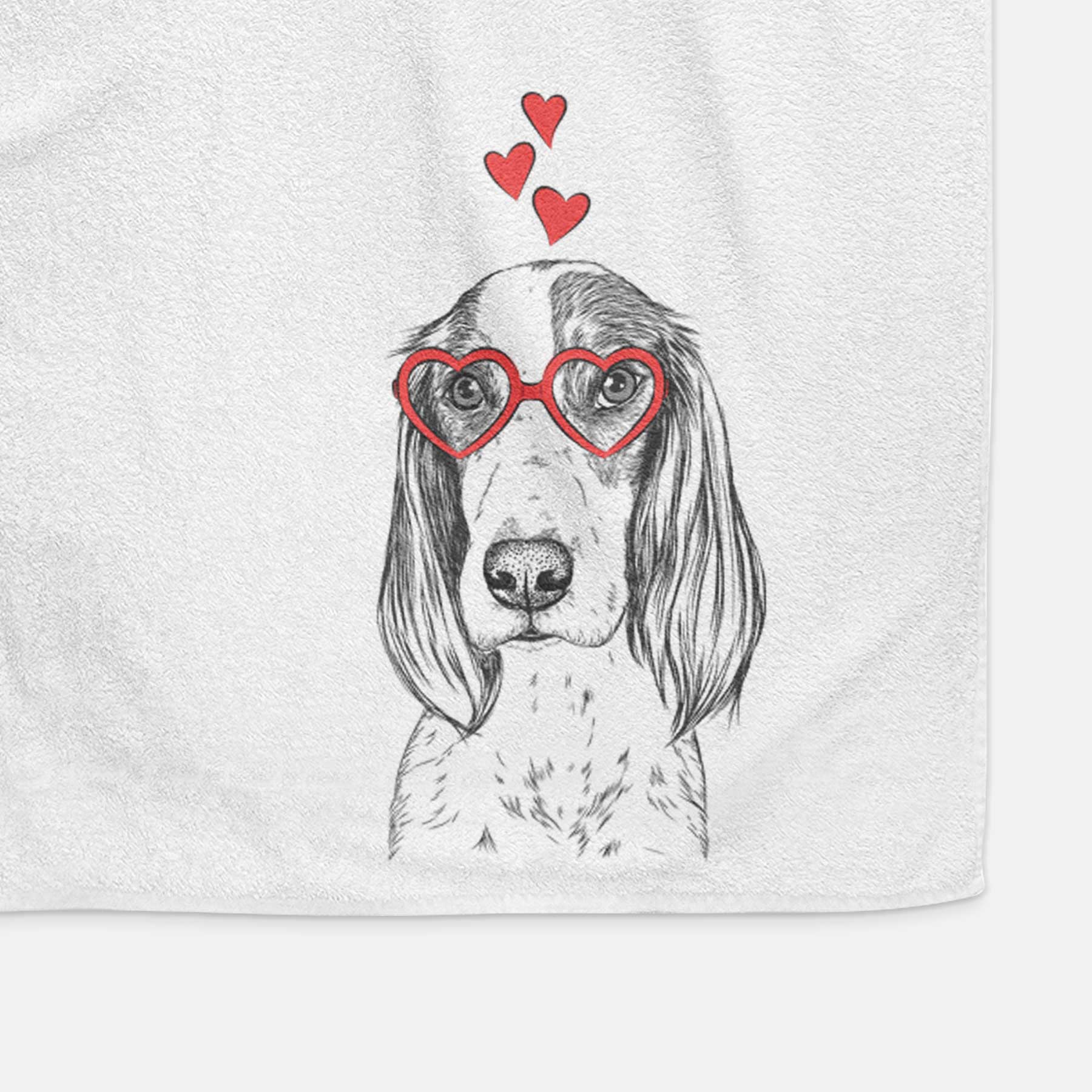 Aline the Irish Red and White Setter Decorative Hand Towel