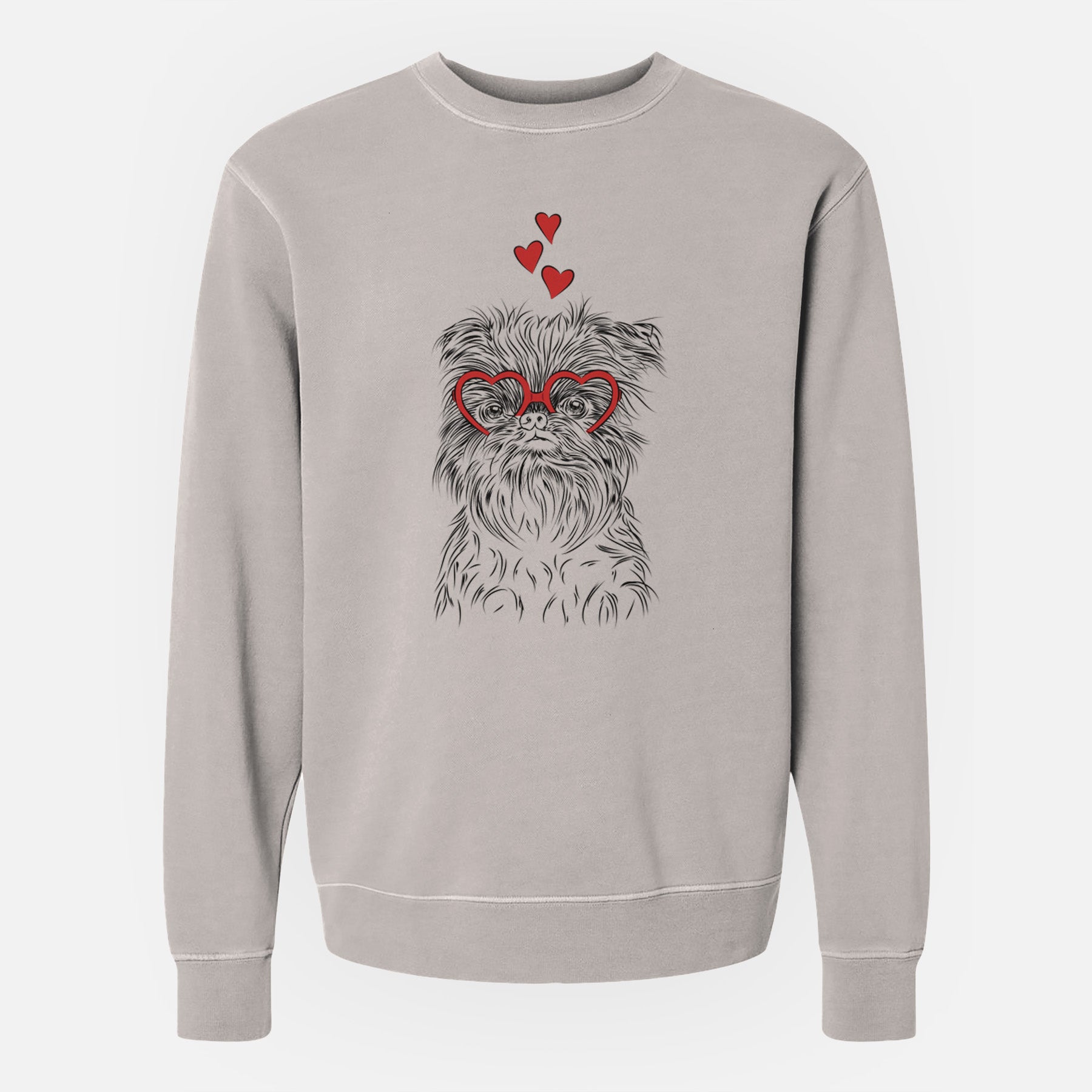 Valentine Alo the Brussels Griffon - Unisex Pigment Dyed Crew Sweatshirt