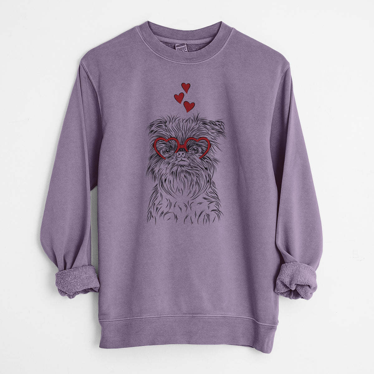 Valentine Alo the Brussels Griffon - Unisex Pigment Dyed Crew Sweatshirt