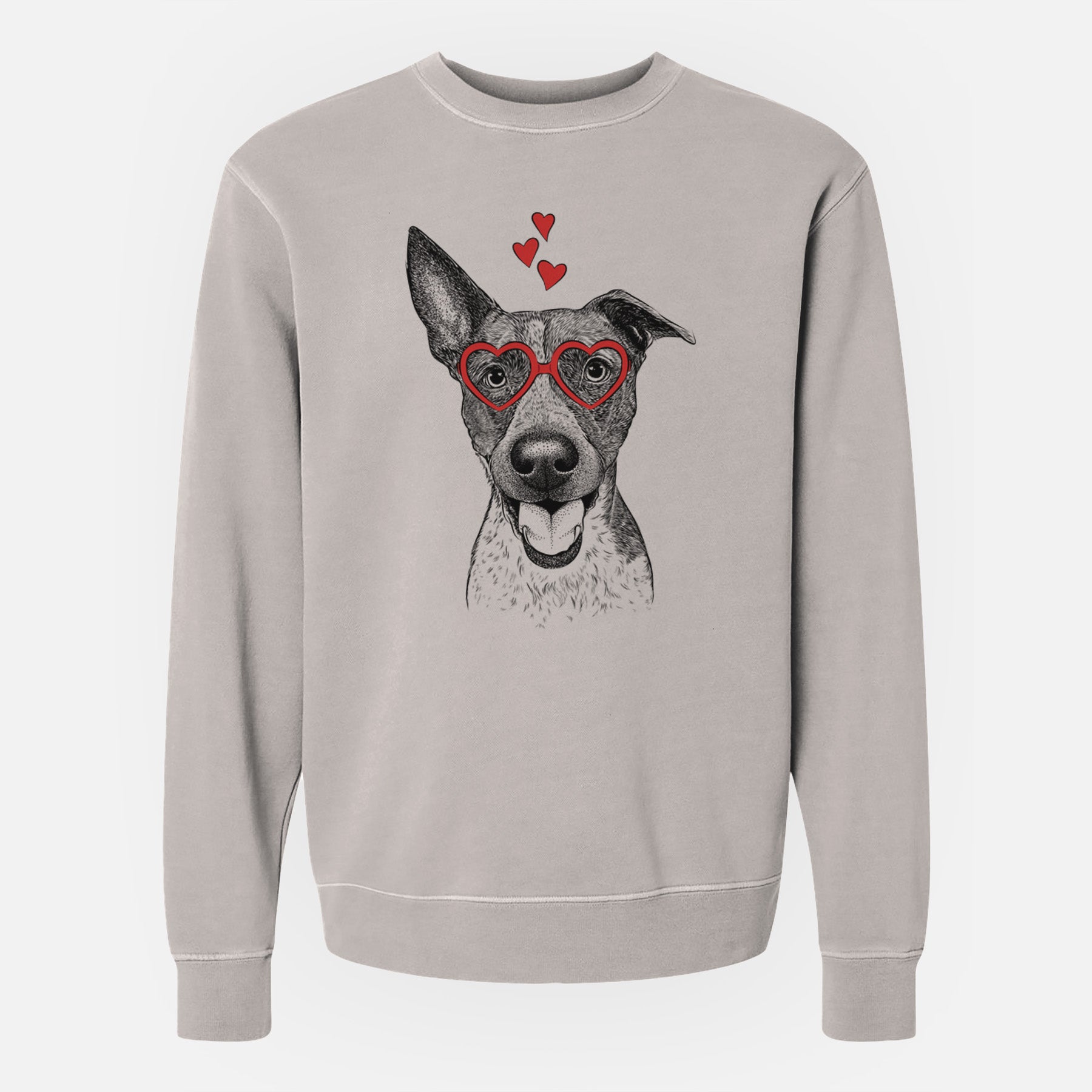 Valentine Amigo the Heeler Mix - Unisex Pigment Dyed Crew Sweatshirt