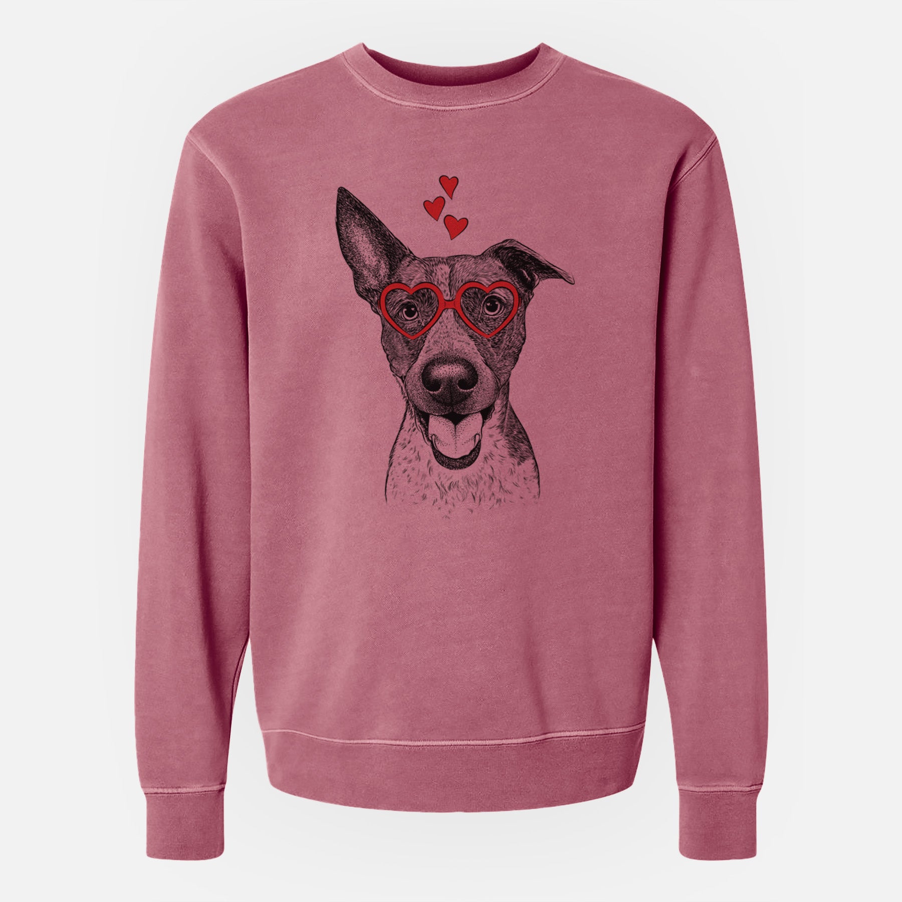 Valentine Amigo the Heeler Mix - Unisex Pigment Dyed Crew Sweatshirt