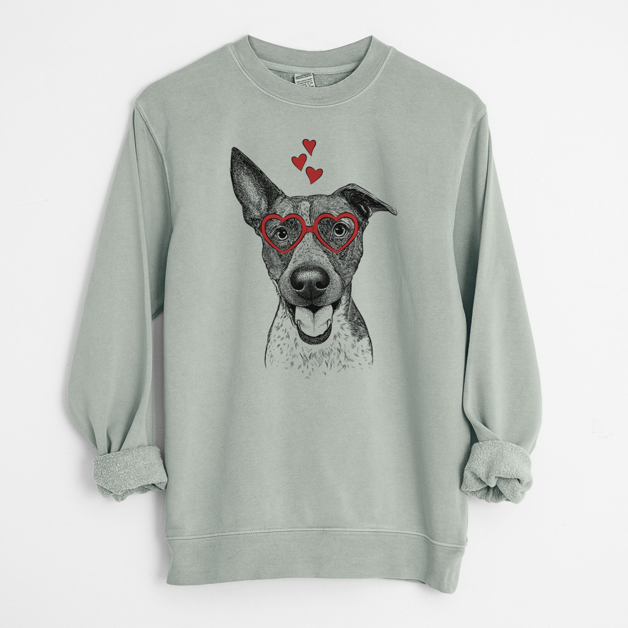 Valentine Amigo the Heeler Mix - Unisex Pigment Dyed Crew Sweatshirt