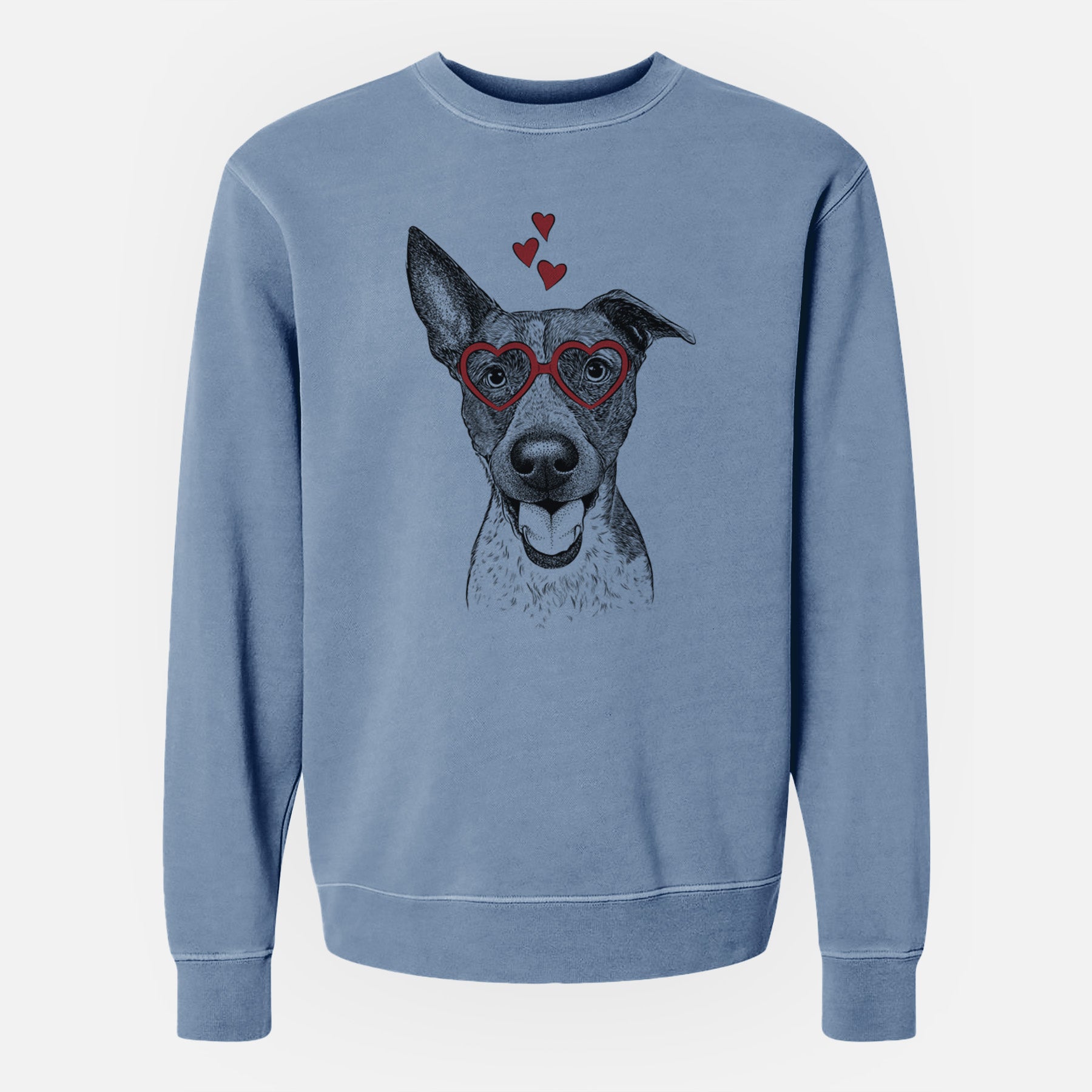 Valentine Amigo the Heeler Mix - Unisex Pigment Dyed Crew Sweatshirt