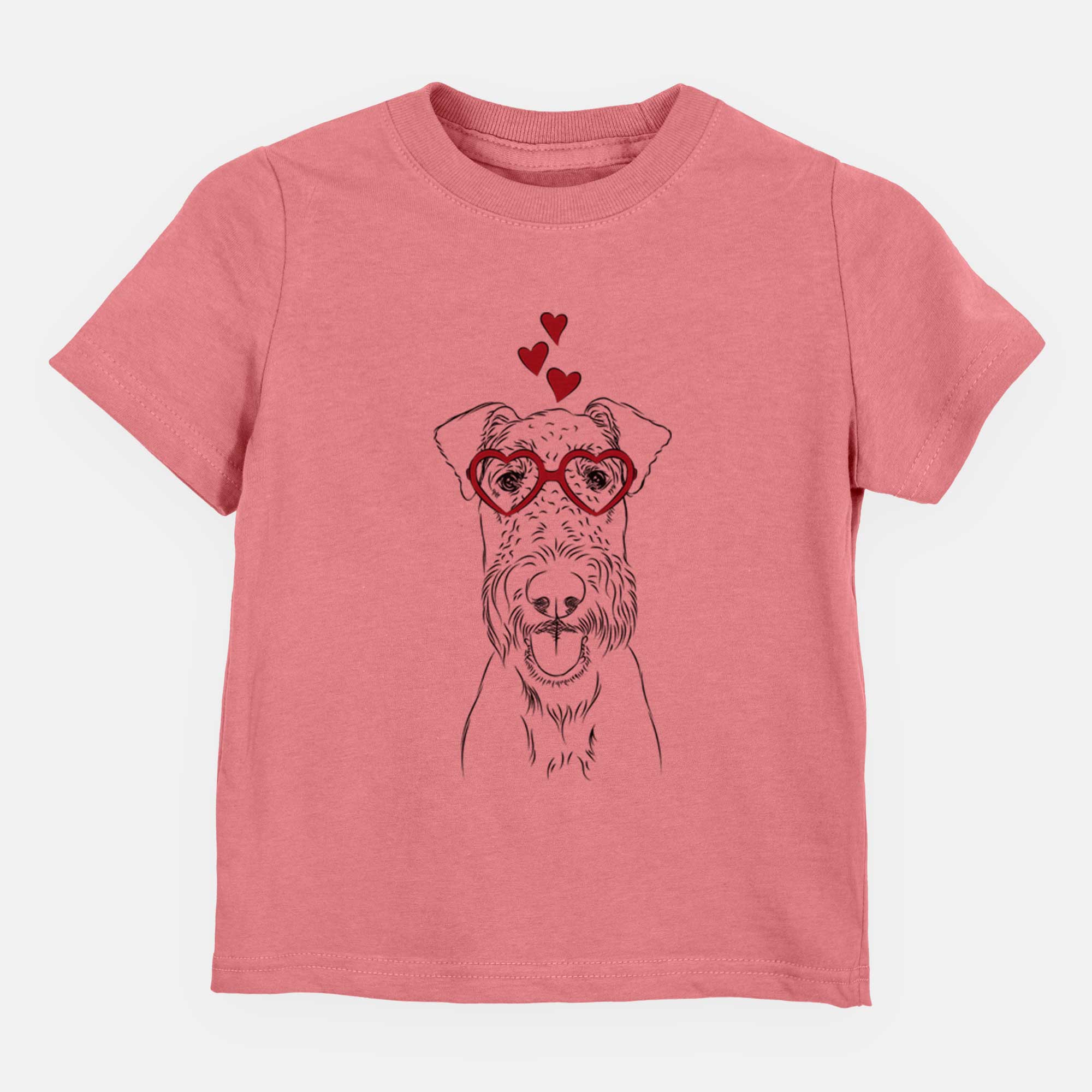 Valentine Andy the Airedale Terrier - Kids/Youth/Toddler Shirt