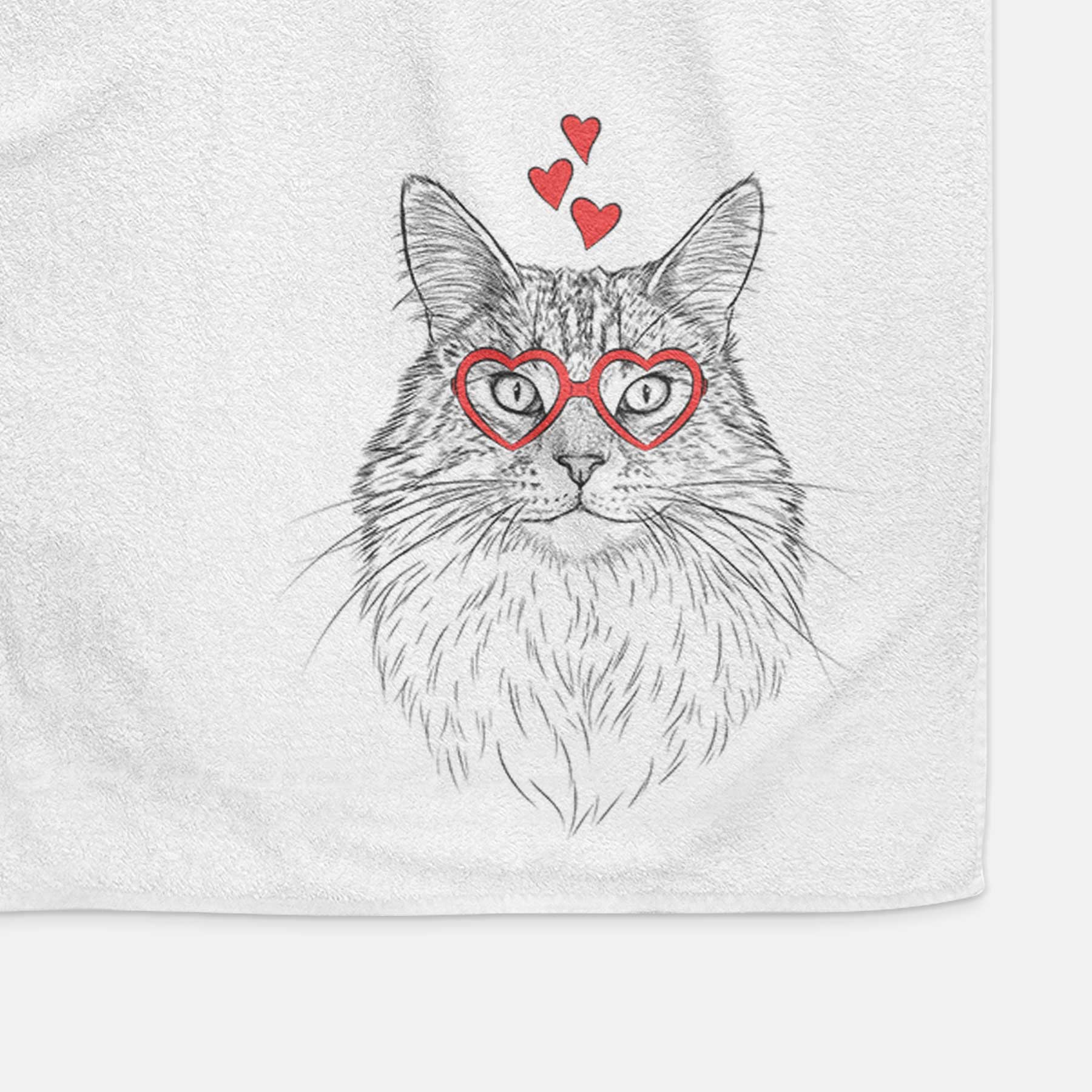 Angel the Maine Coon Cat Decorative Hand Towel