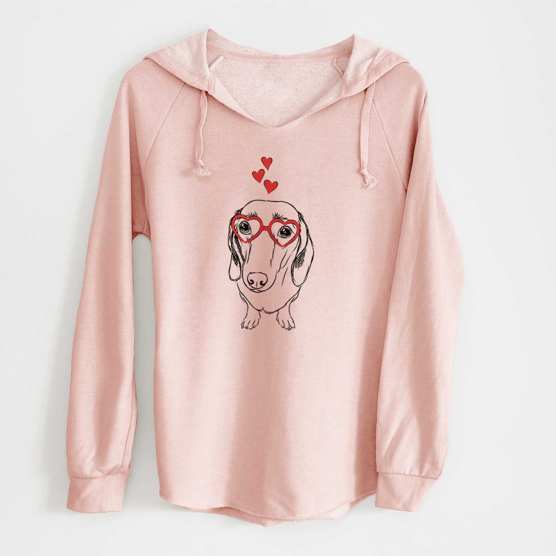 Valentine Annabelle the Dachshund - Cali Wave Hooded Sweatshirt