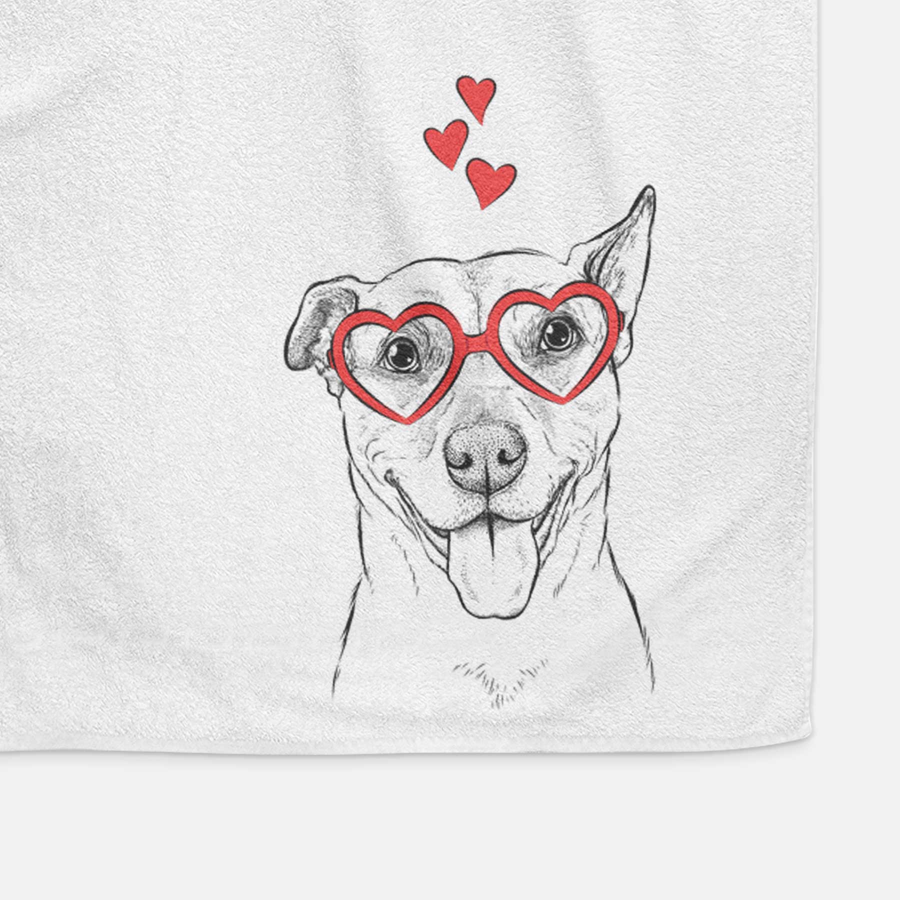 Annie Belle the Pitbull Mix Decorative Hand Towel