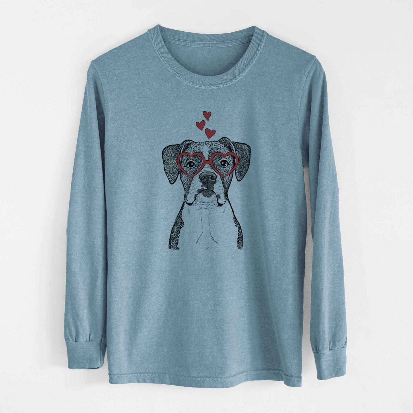 Valentine Annie the Boxer - Heavyweight 100% Cotton Long Sleeve